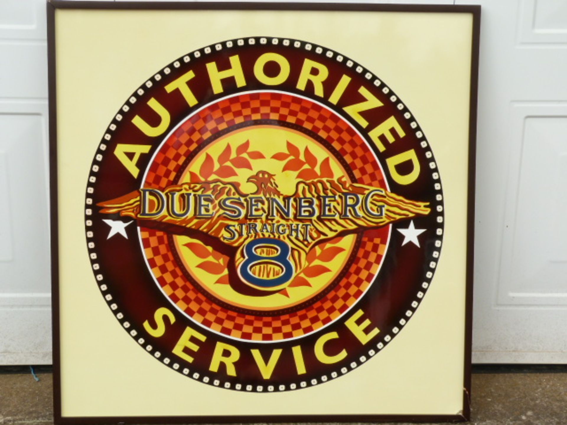 Duesenberg Straight Eight sign. - Image 2 of 2