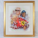 Original Craig Warwick Painting for Ferrari UK.