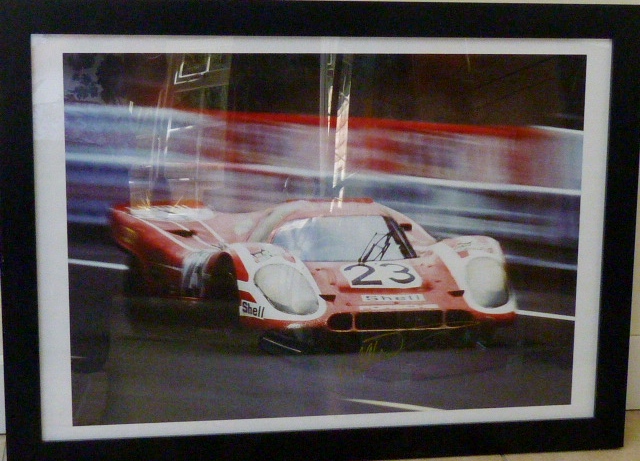 Porsche 917 print signed by Richard Attwood.