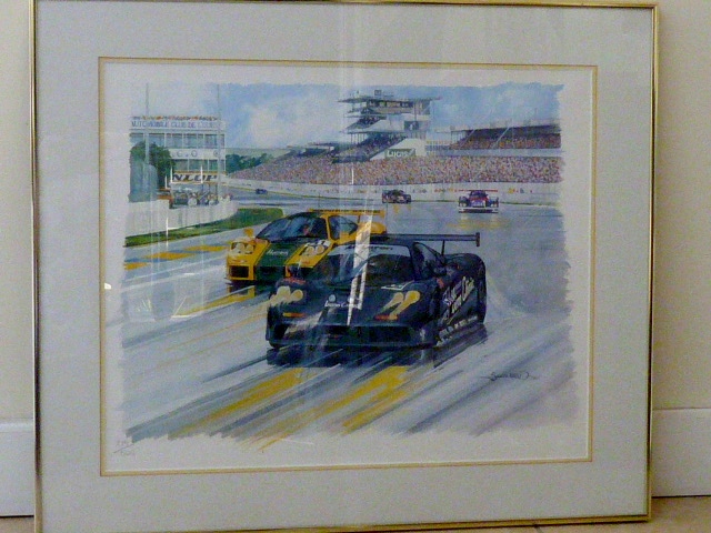 'Mclaren at Le Mans'. Colour print.