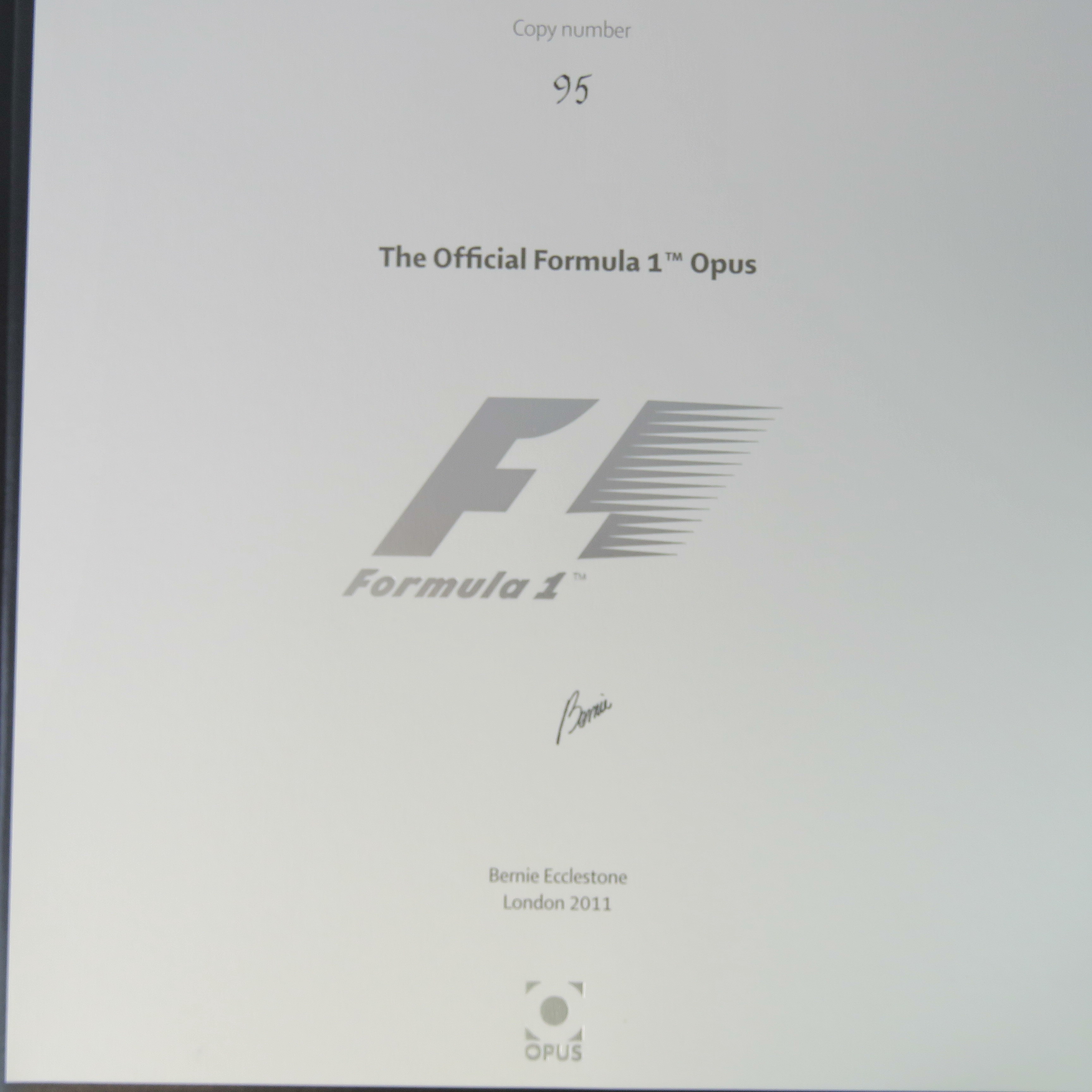 A rare official Formula 1 Opus Champions Edition. - Image 2 of 7