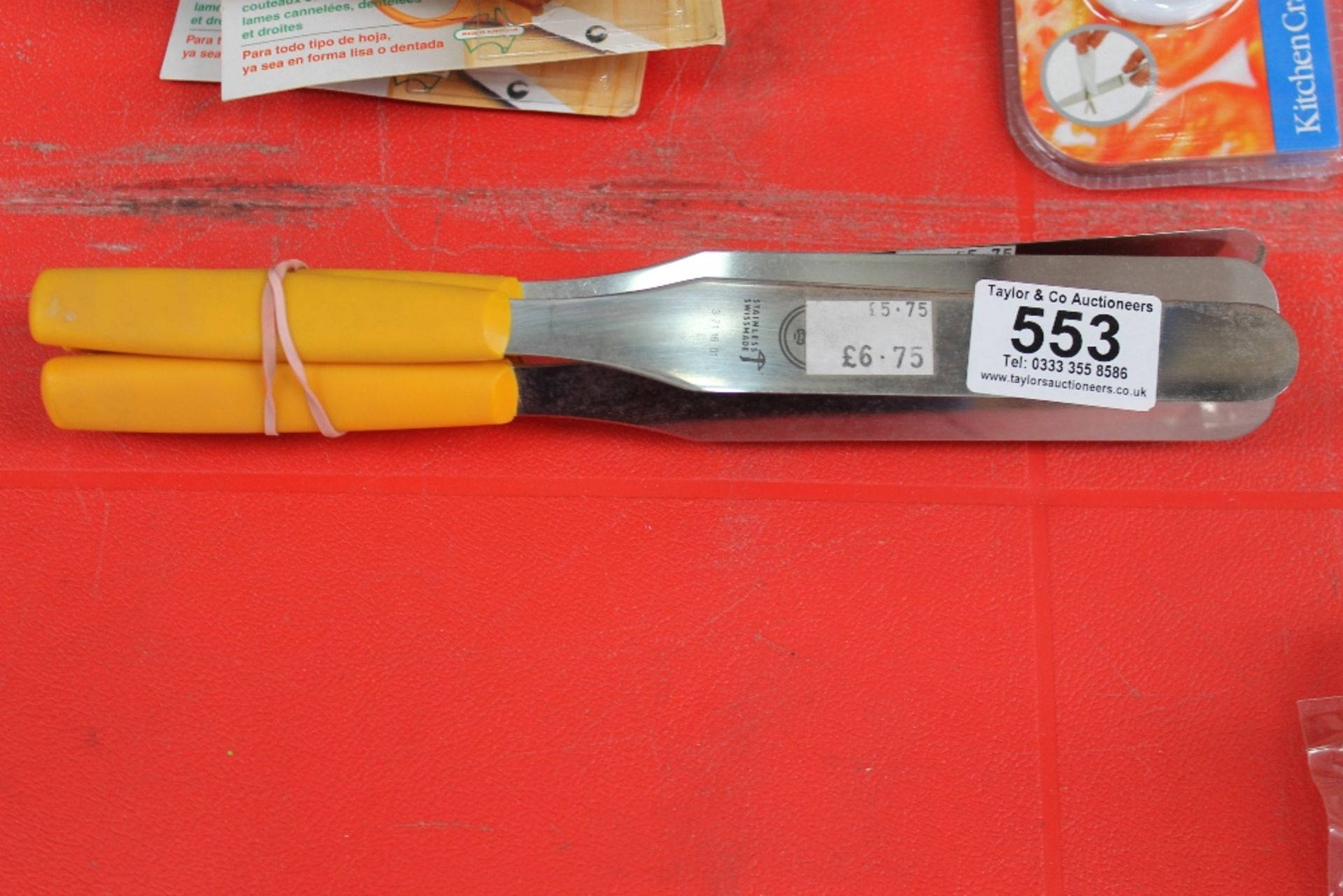 5 x wenger palette knives - yellow handle – NO VAT