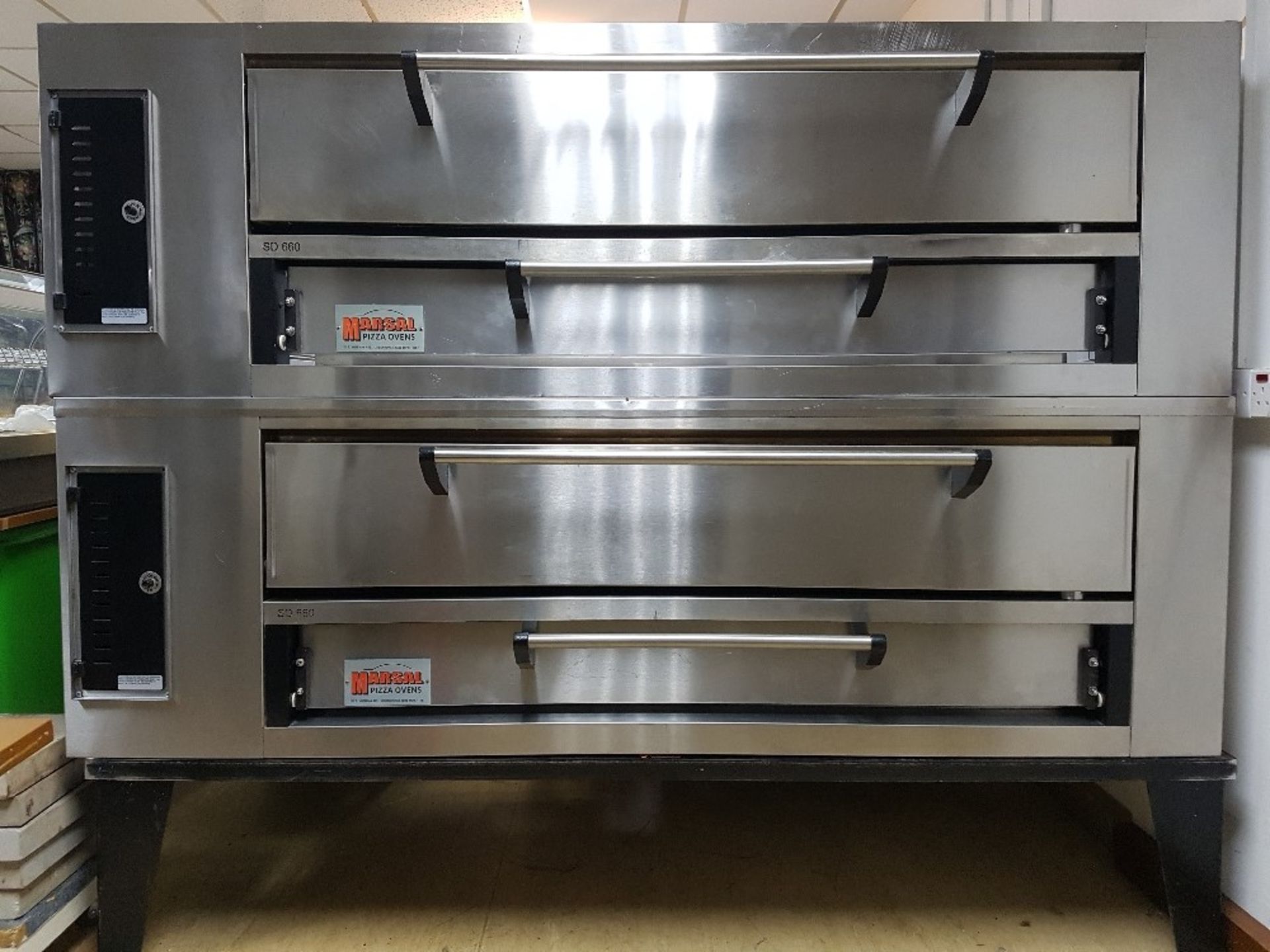 Marsal SD-660 Gas Deck Oven – Double Stack with Standing Stainless Steel – Bakes 12 x 18” Pizza - Image 2 of 2