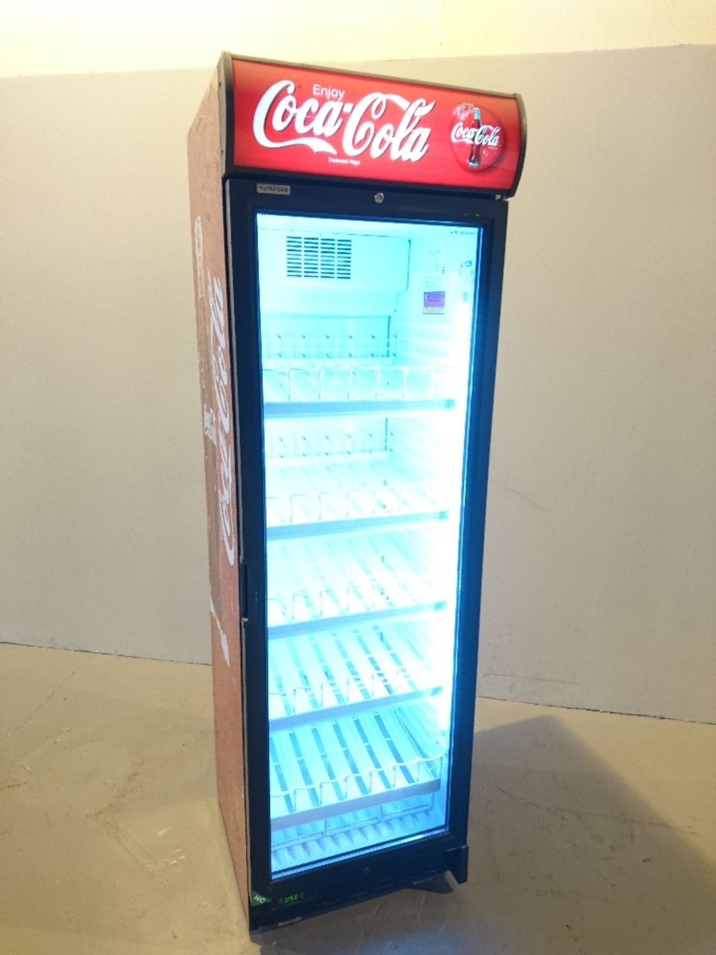 Single Glass Door Drinks Fridge – 5 Shelves -230v   H200cm x W60cm x D75cm