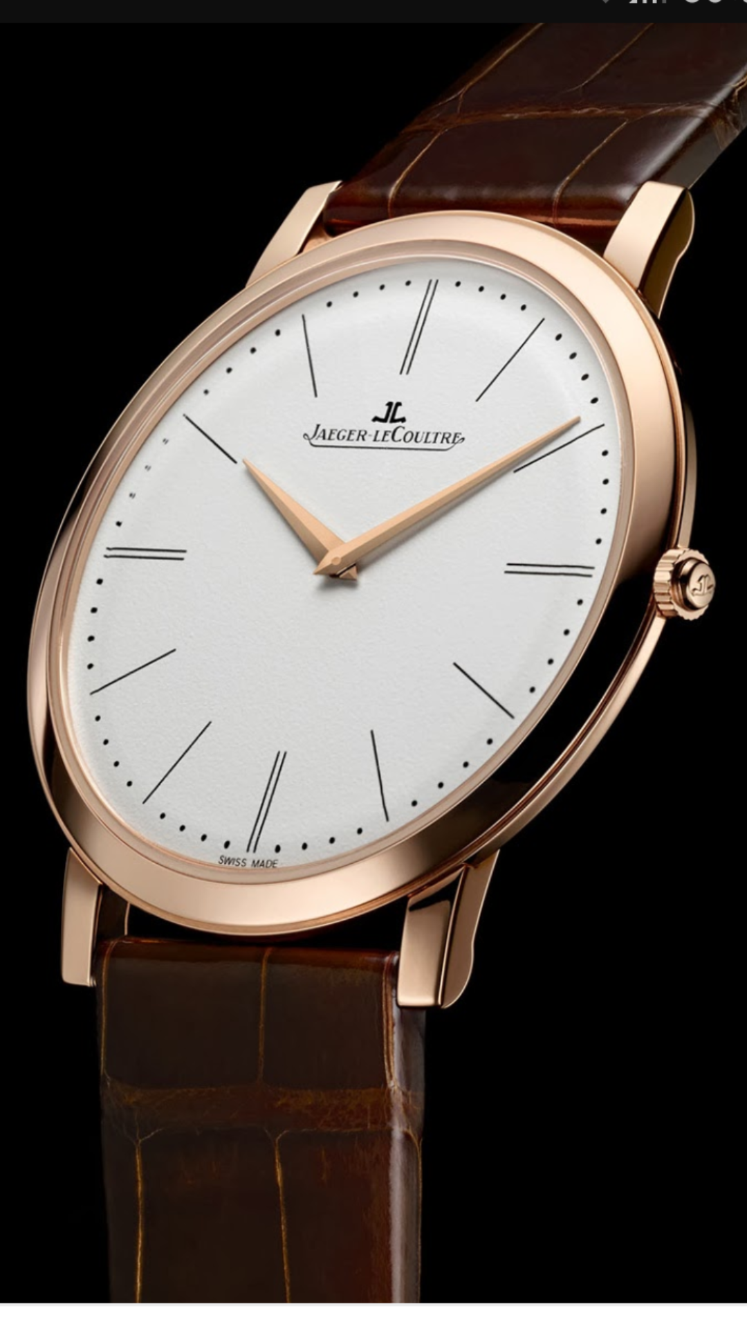 Jaegar Le Coultre Watch – Design No: Q1292520 Gold Panel with Leather Strap New , Boxed & - Image 2 of 3