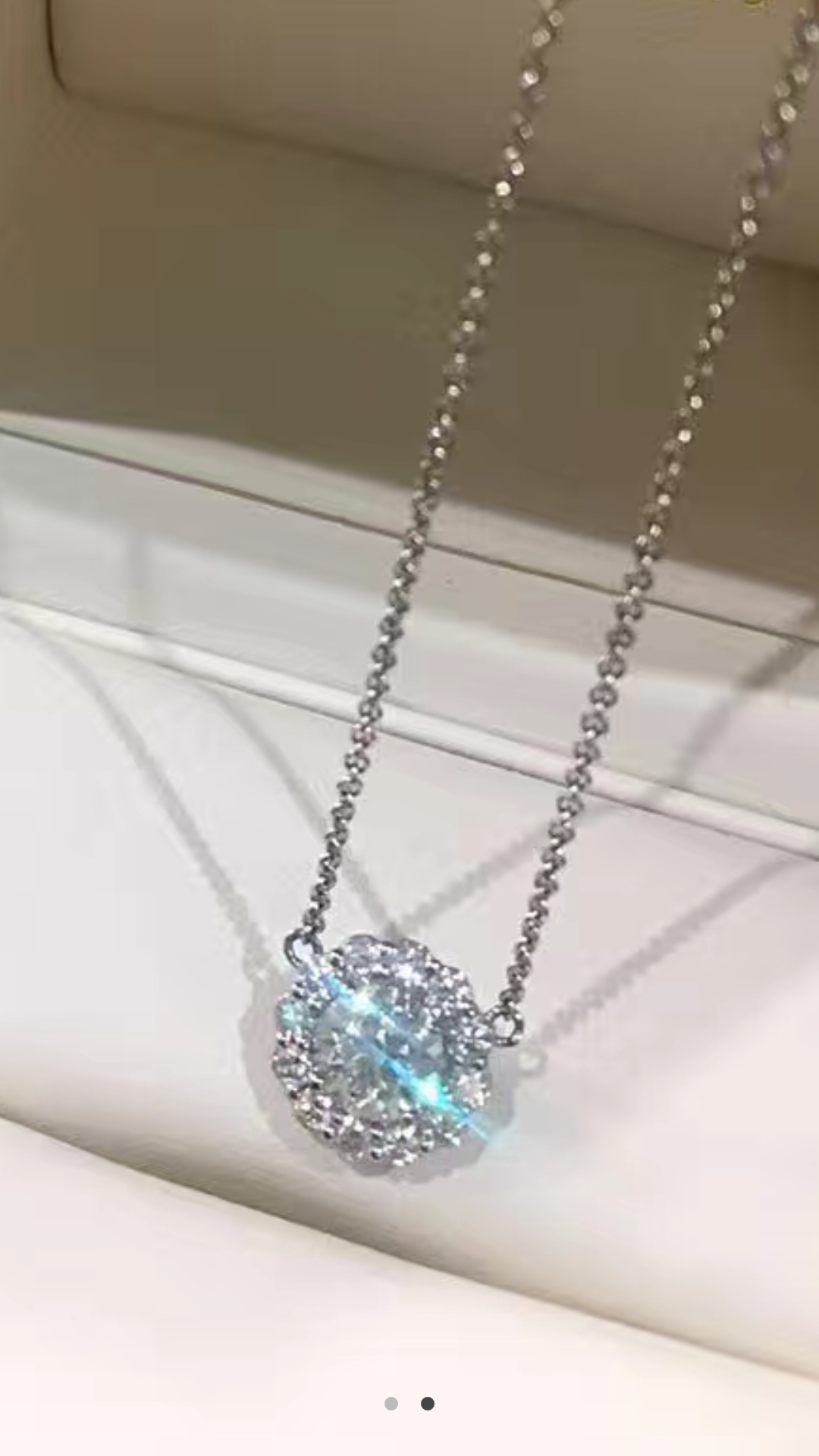 Ladies Necklace - Diamond with White Gold - 0.9ct - (F/S/1) New , Boxed & Certified  RRP £8,650 – - Image 2 of 2