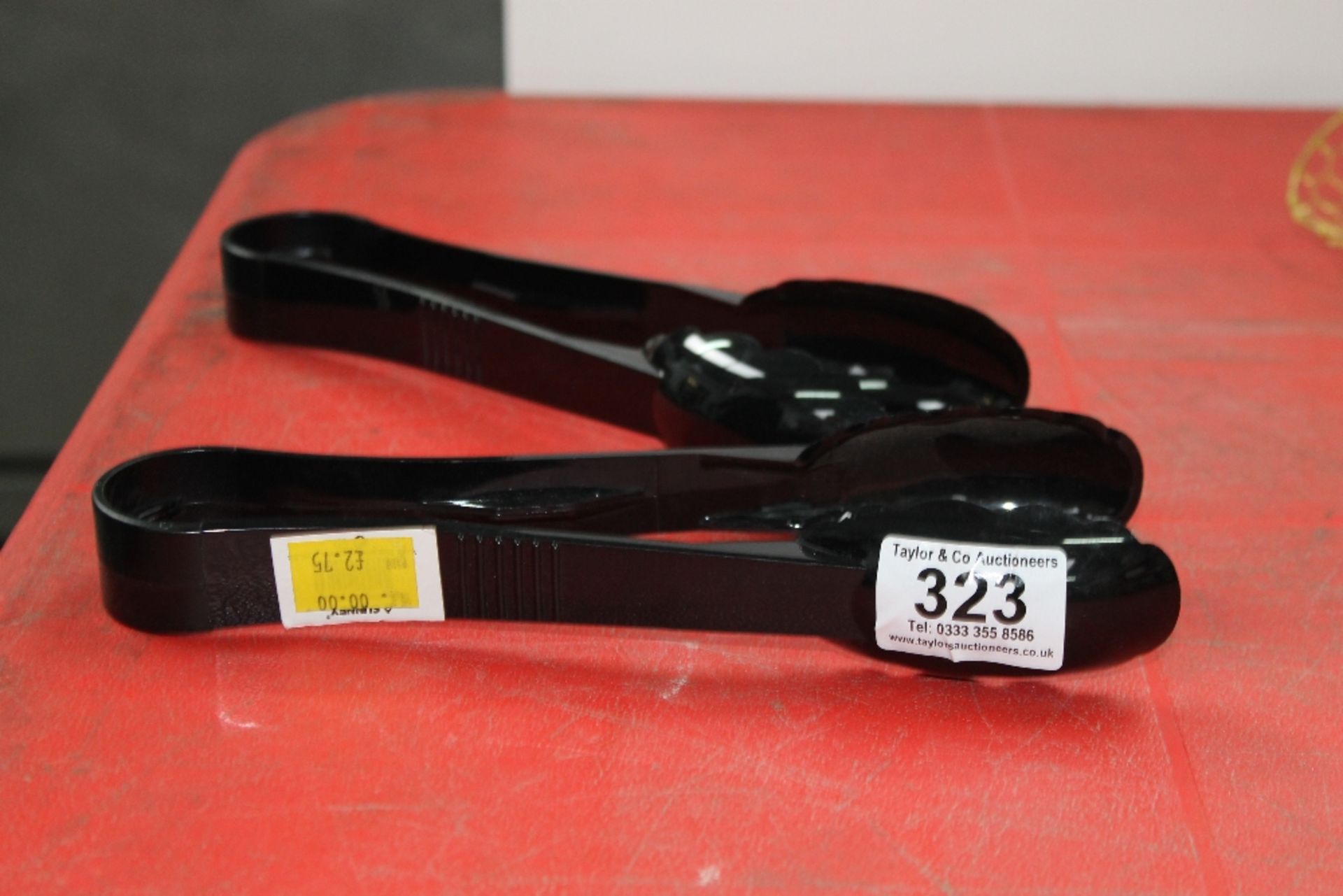 2 x plastic tongs– NO VAT