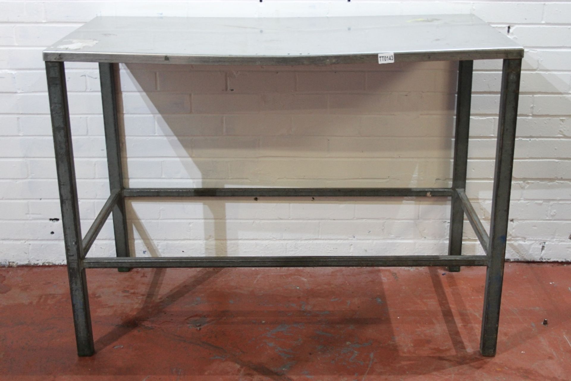 Table with Stainless Steel Top -W120cm x H88cm x D60cm NO VAT