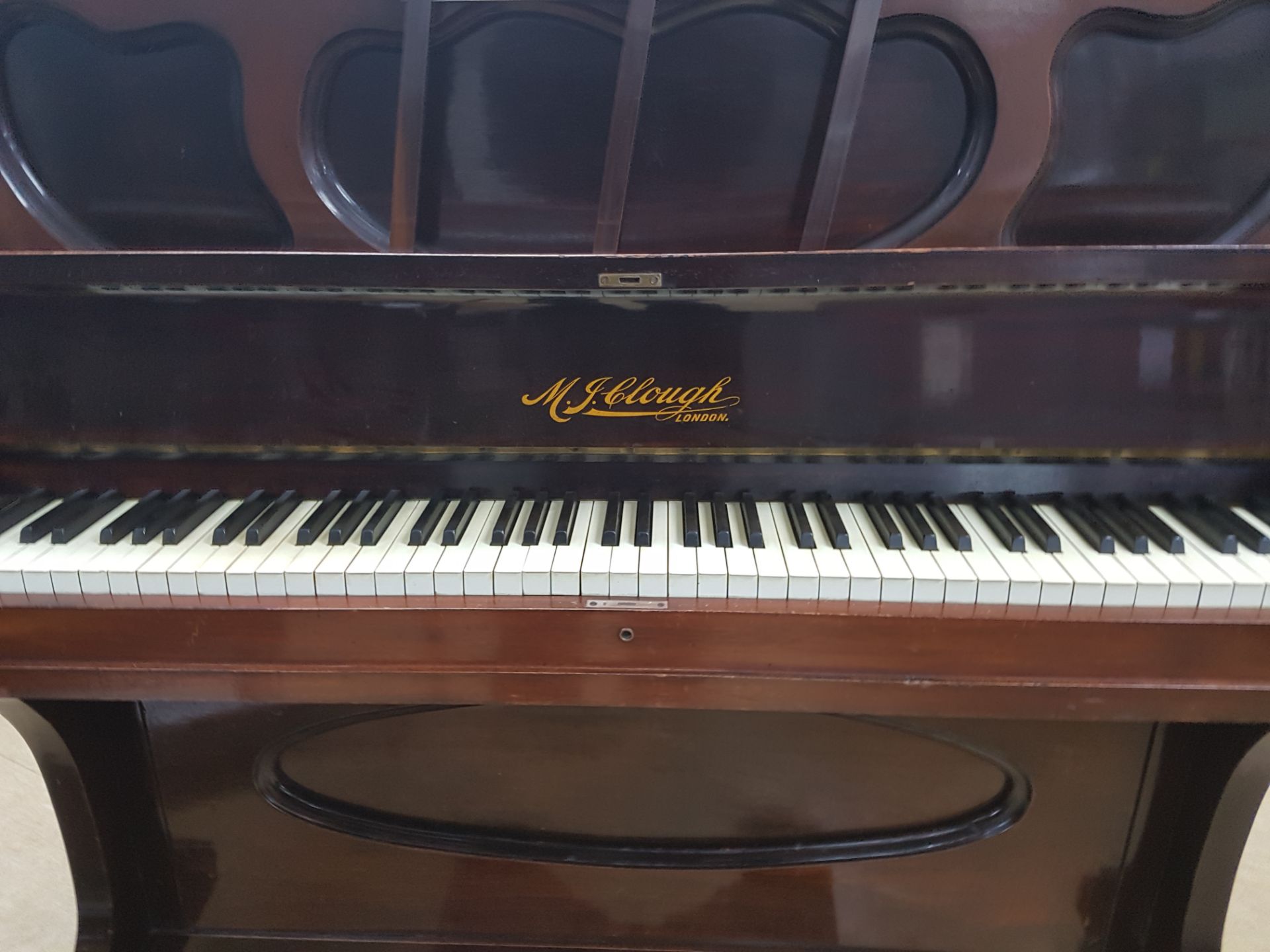 Old Piano made by M.J.Clough - Good Condition - NO VAT Buyer to collect from London