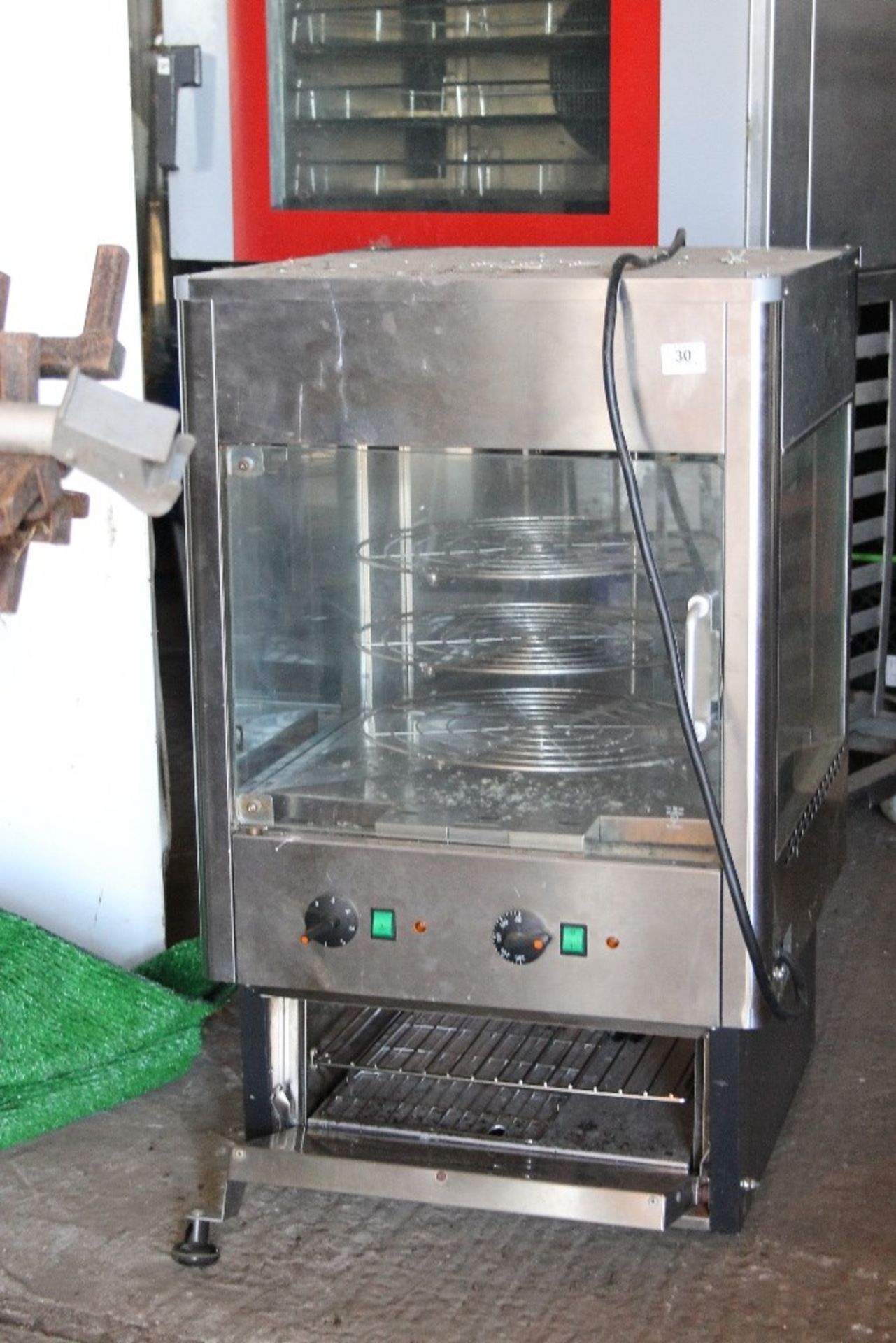 Pizza Deck Pizza Oven with Rotating Pizza Display -1ph Tested Working Lift out charge £10 Buyer to - Image 2 of 2