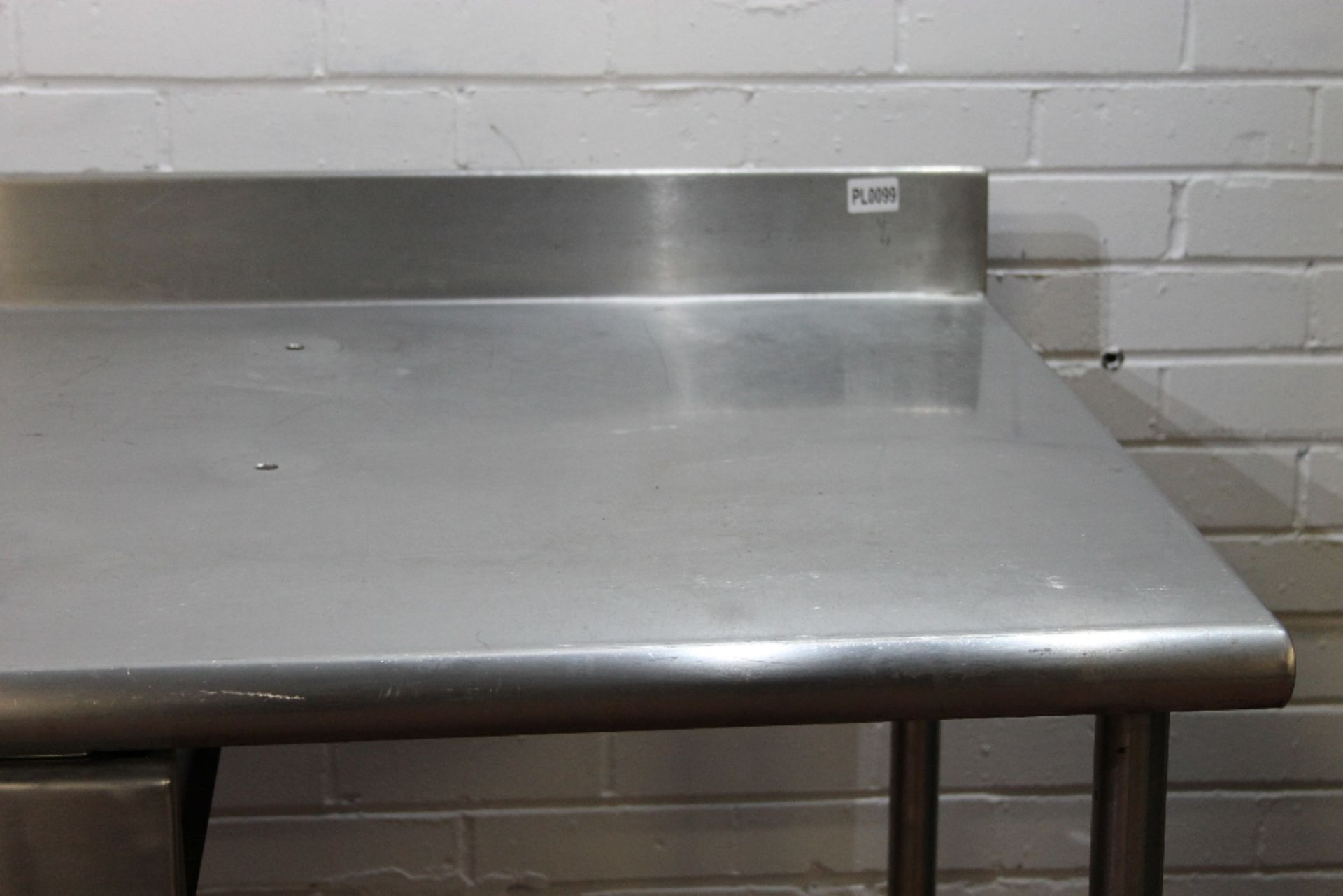 Stainless Steel Table – with 1 Drawer – NO VAT W150cm x H85 CM to surface & H95cm (to top of - Image 3 of 3