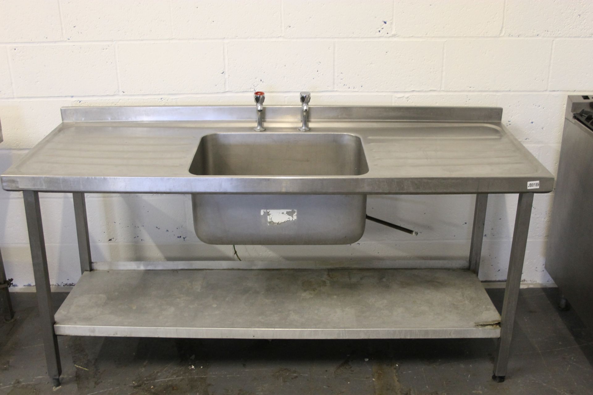 Single Bowl Stainless Steel Catering Sink -W180cm x H90cm x D64cm - Bild 3 aus 4
