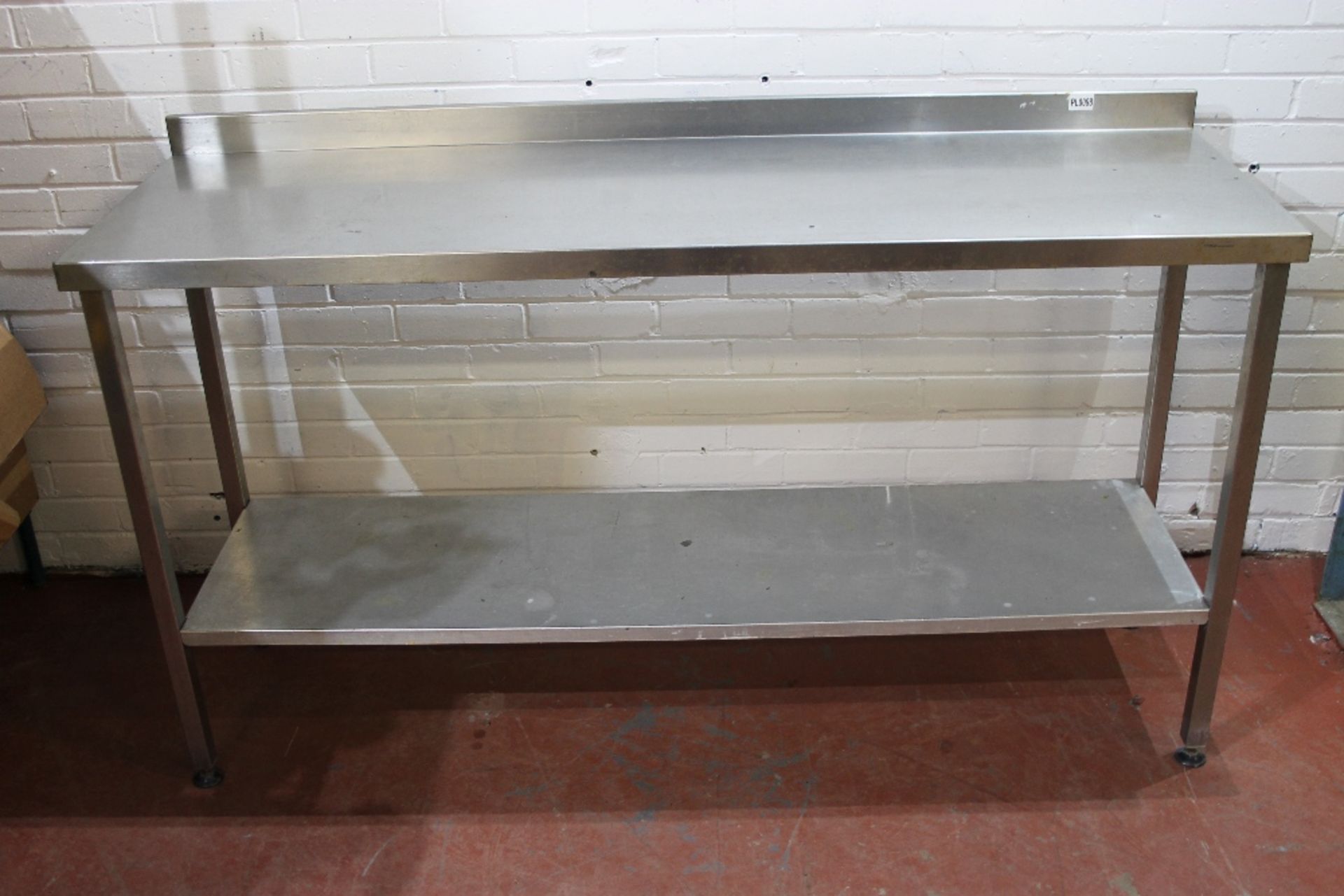 Stainless Steel Table with Under Shelf – NO VAT  W160cm x H87cm x D51cm