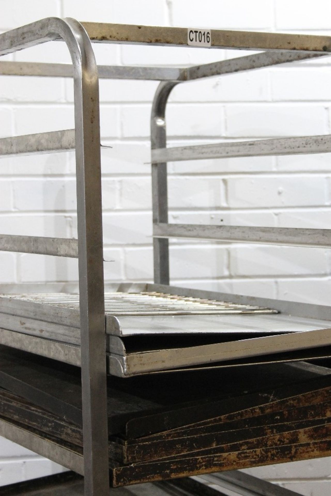 Bakers Rack with 10 Runners to hold 30” x 18” Baking Trays + 37 Baking Trays – NO VAT - Image 2 of 3