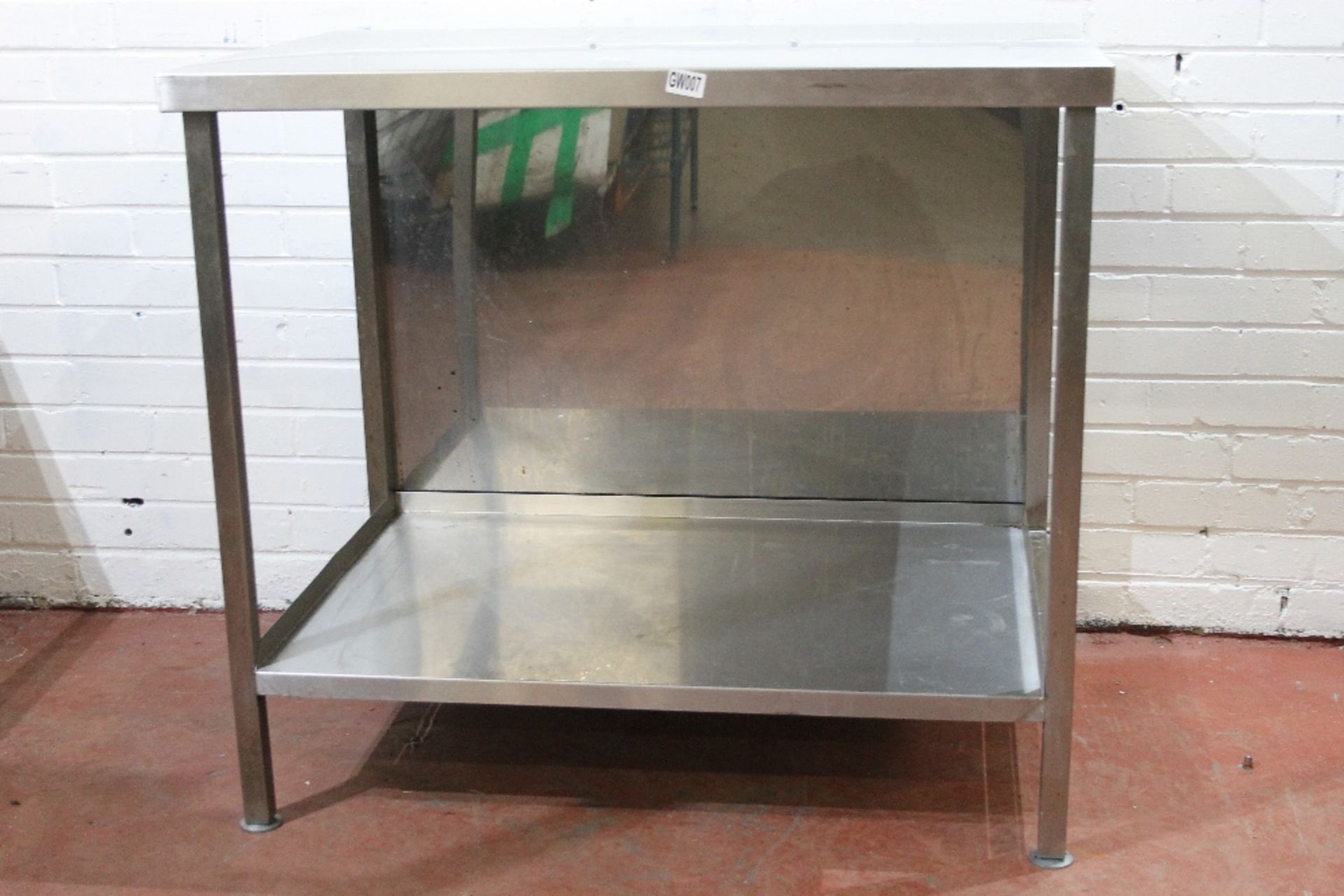 Small Stainless Steel Table with Under Shelf – NO VAT W100cm x H90cm x D65cm