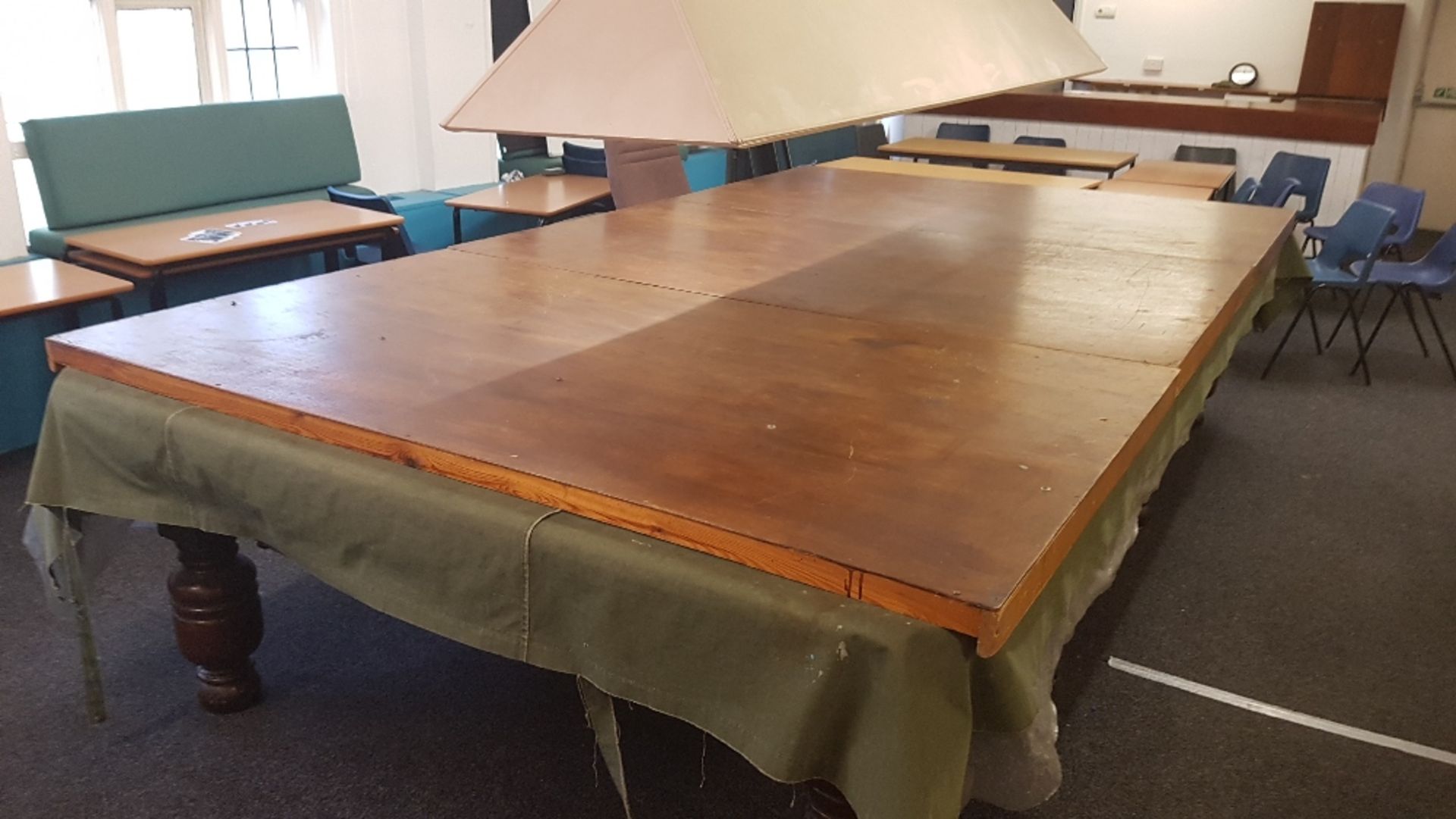 Full size 1930's Snooker Table – Felt is intact – NO VAT No Porter Service on this item Buyer will - Image 3 of 4