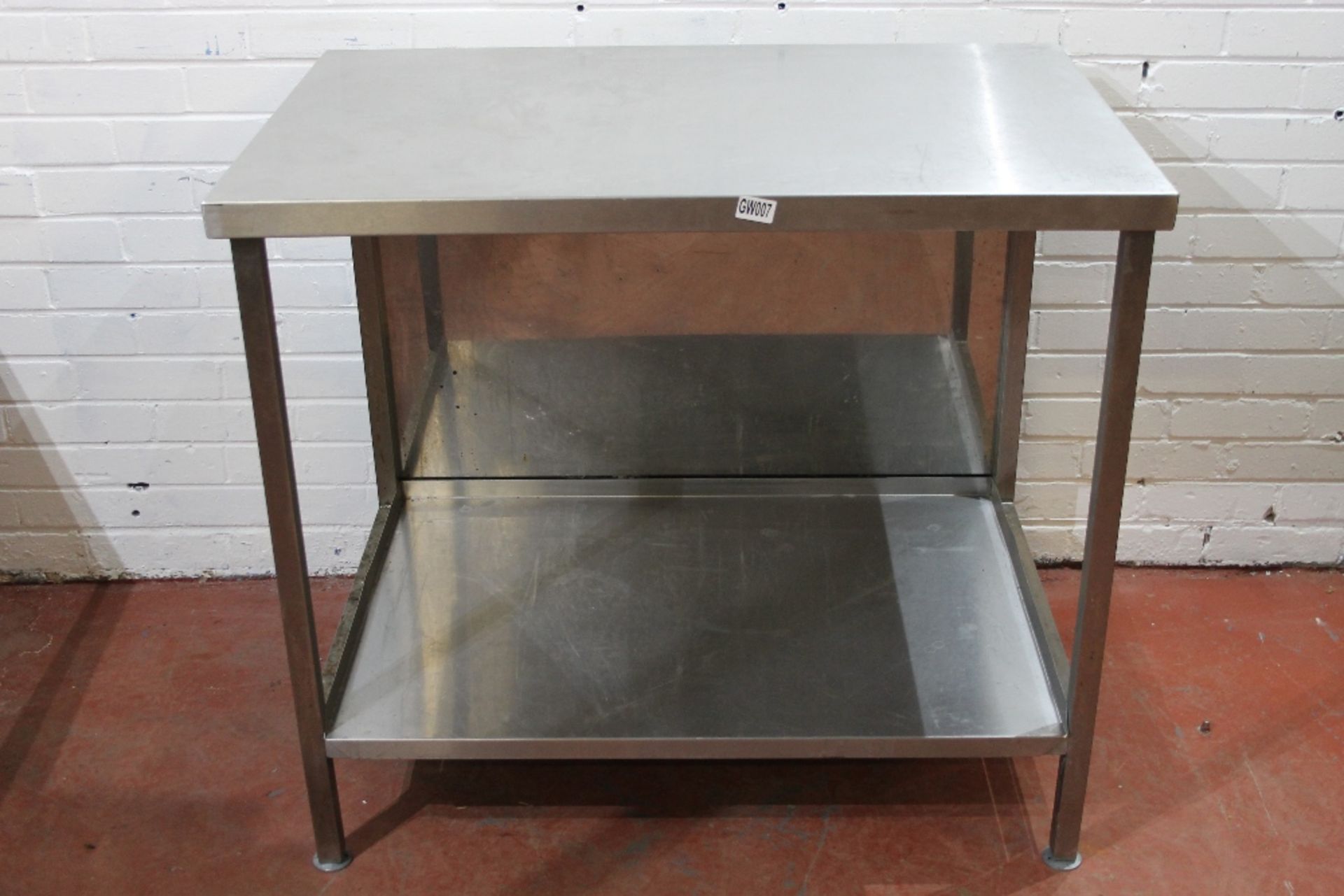 Small Stainless Steel Table with Under Shelf – NO VAT W100cm x H90cm x D65cm - Image 2 of 3