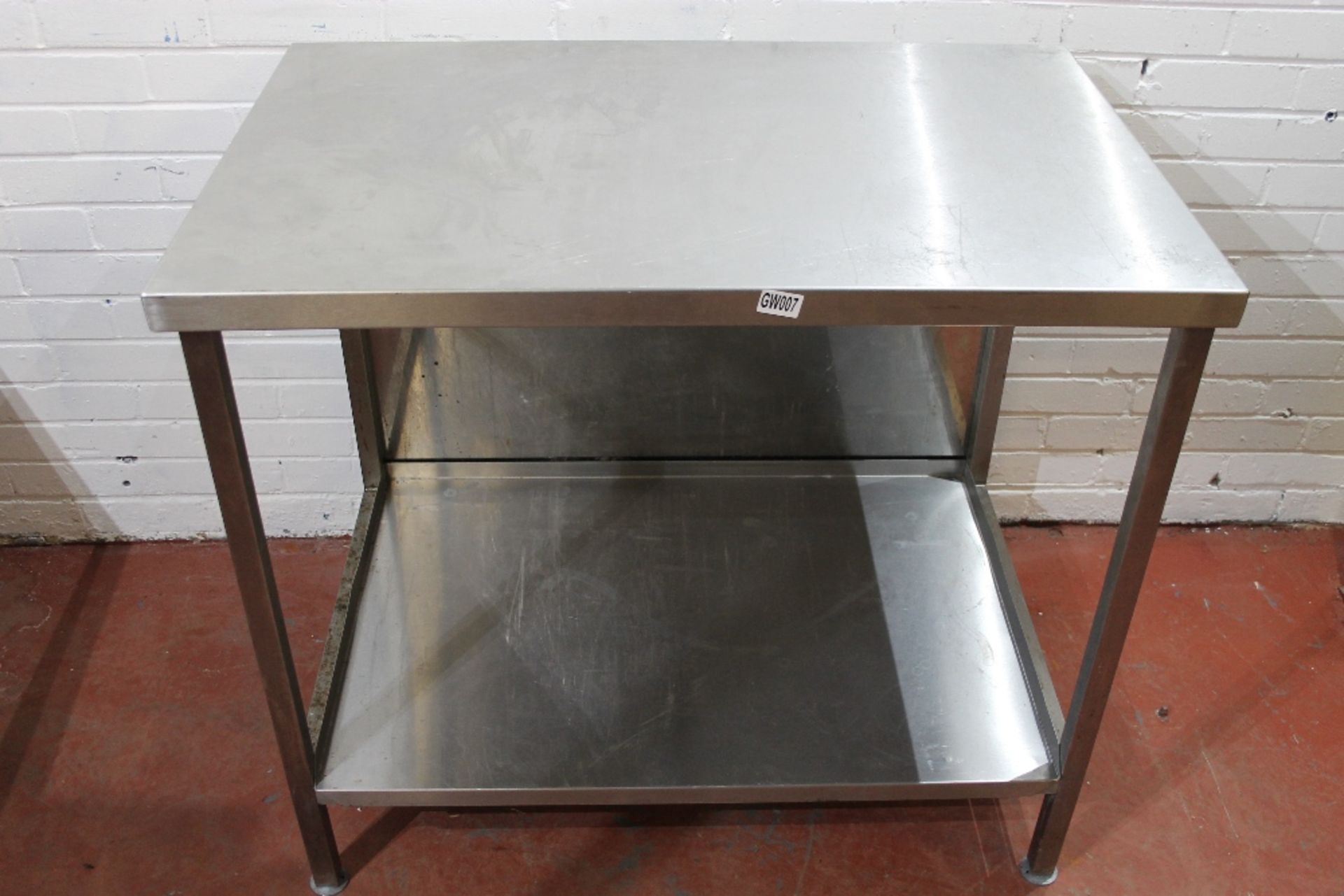 Small Stainless Steel Table with Under Shelf – NO VAT W100cm x H90cm x D65cm - Image 3 of 3