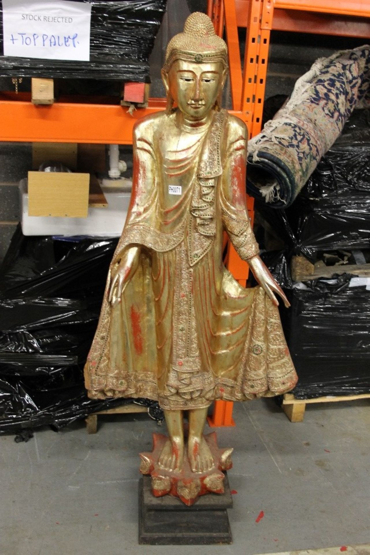 Full Size Statue of a Thai Girl Dancer in Gold - NO VAT - Image 3 of 3