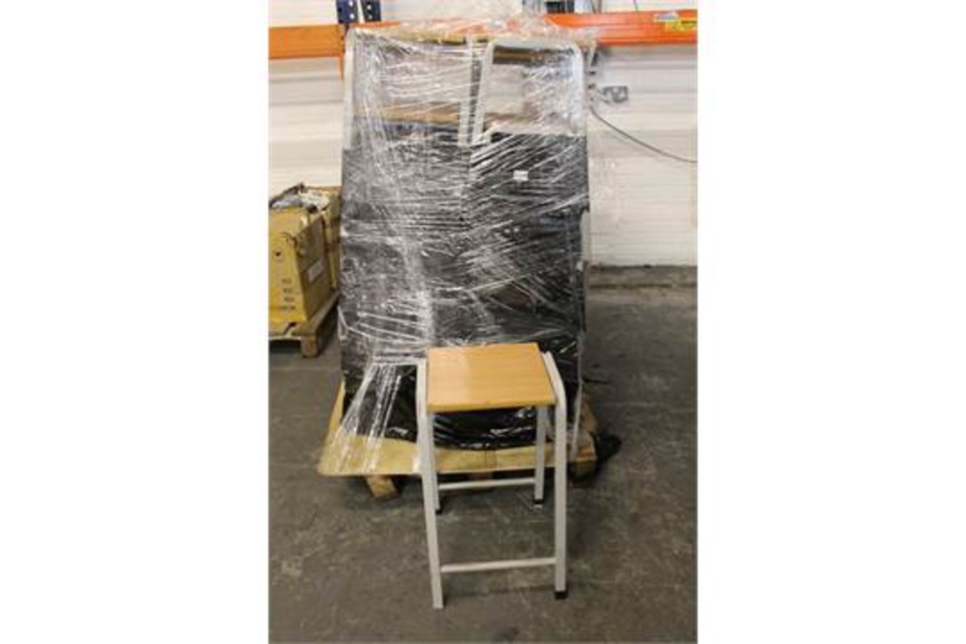 Pallet Qty of approximately 24 Stools – Metal legs & Wooden Seat – NO VAT - Image 2 of 2