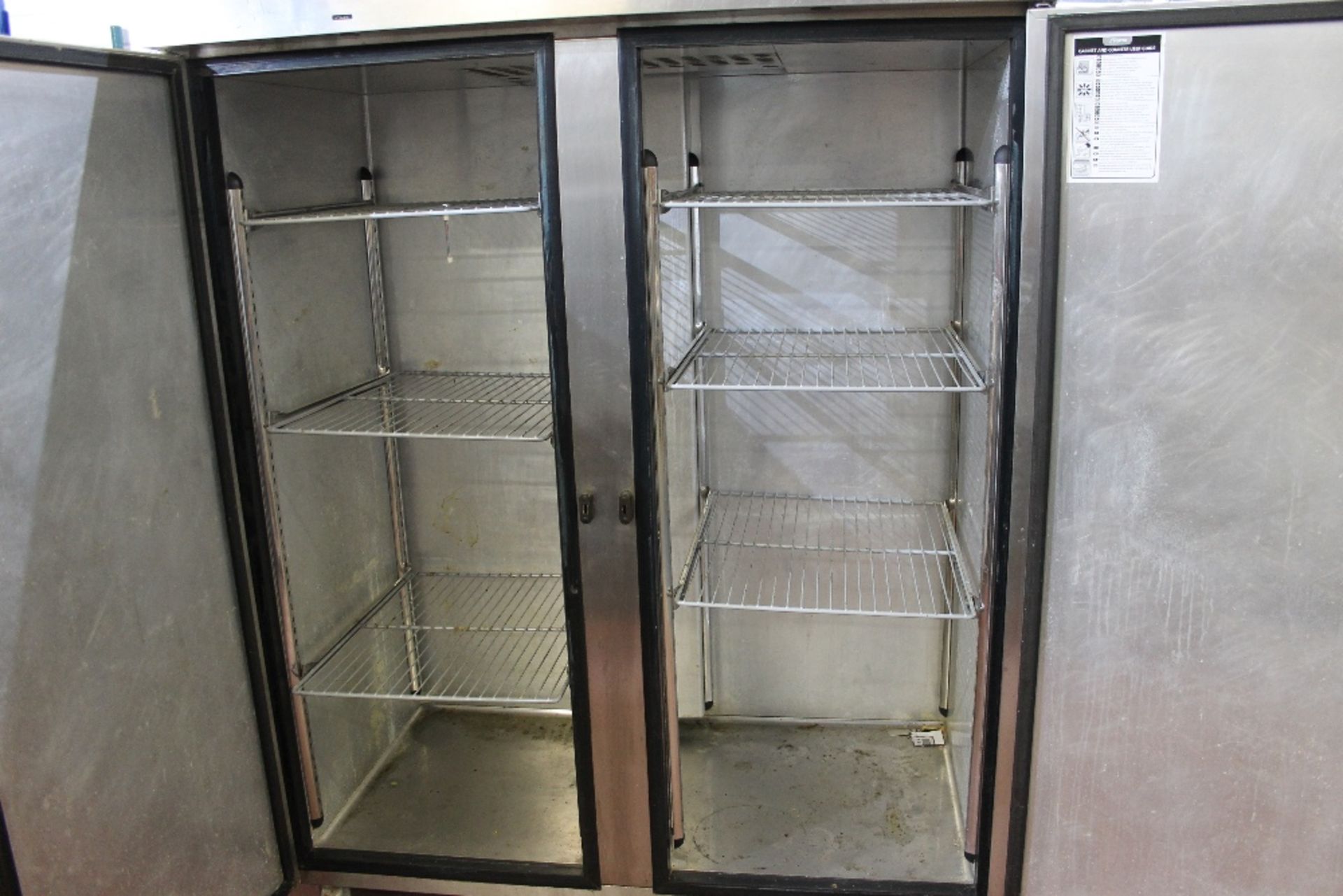 Foster Pro G Stainless Steel Double Door Fridge -1ph 6 Shelves – W142cm x H210cm x D80cm - Image 2 of 3