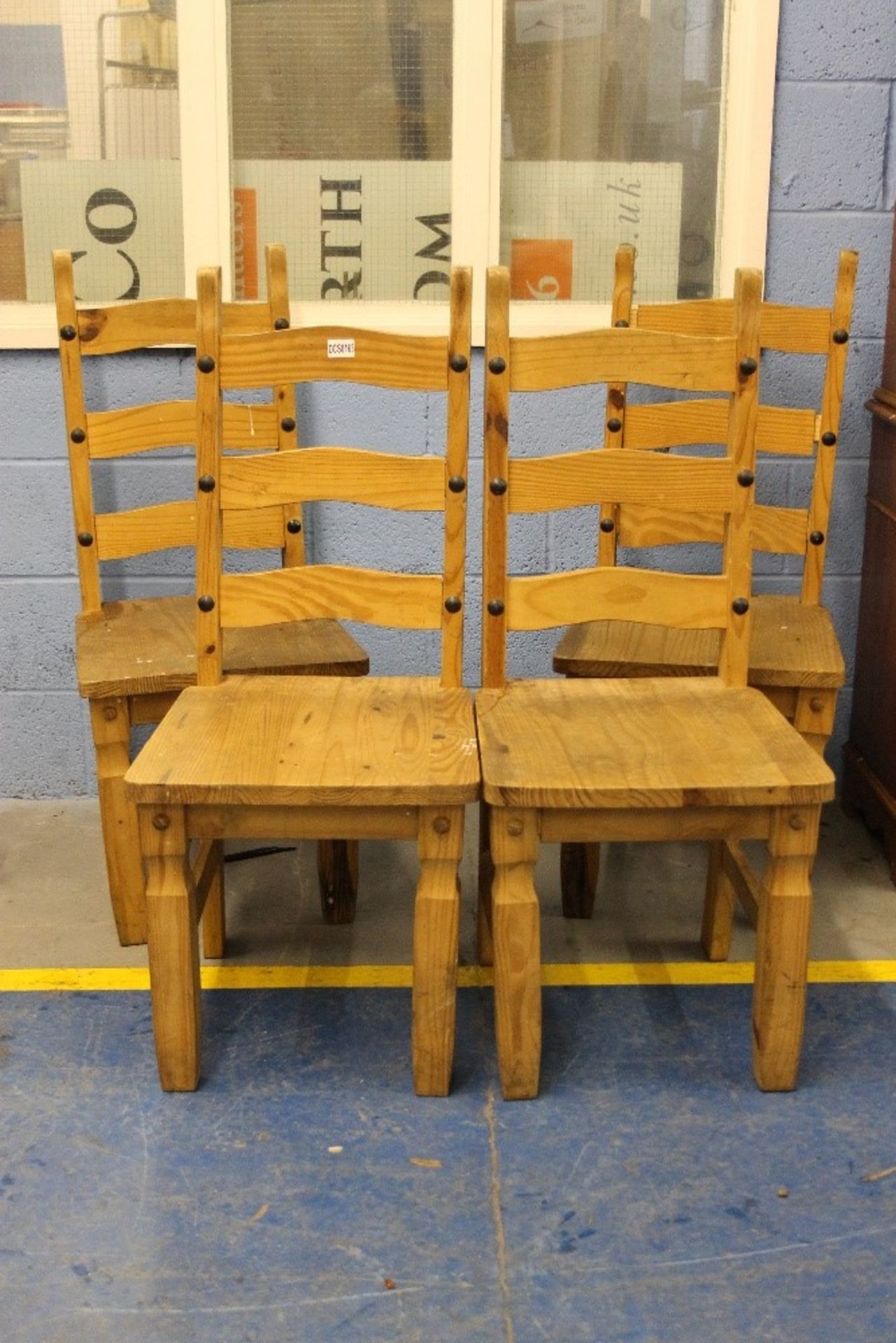 Four Oak Dining Chairs – NO VAT - Image 2 of 2