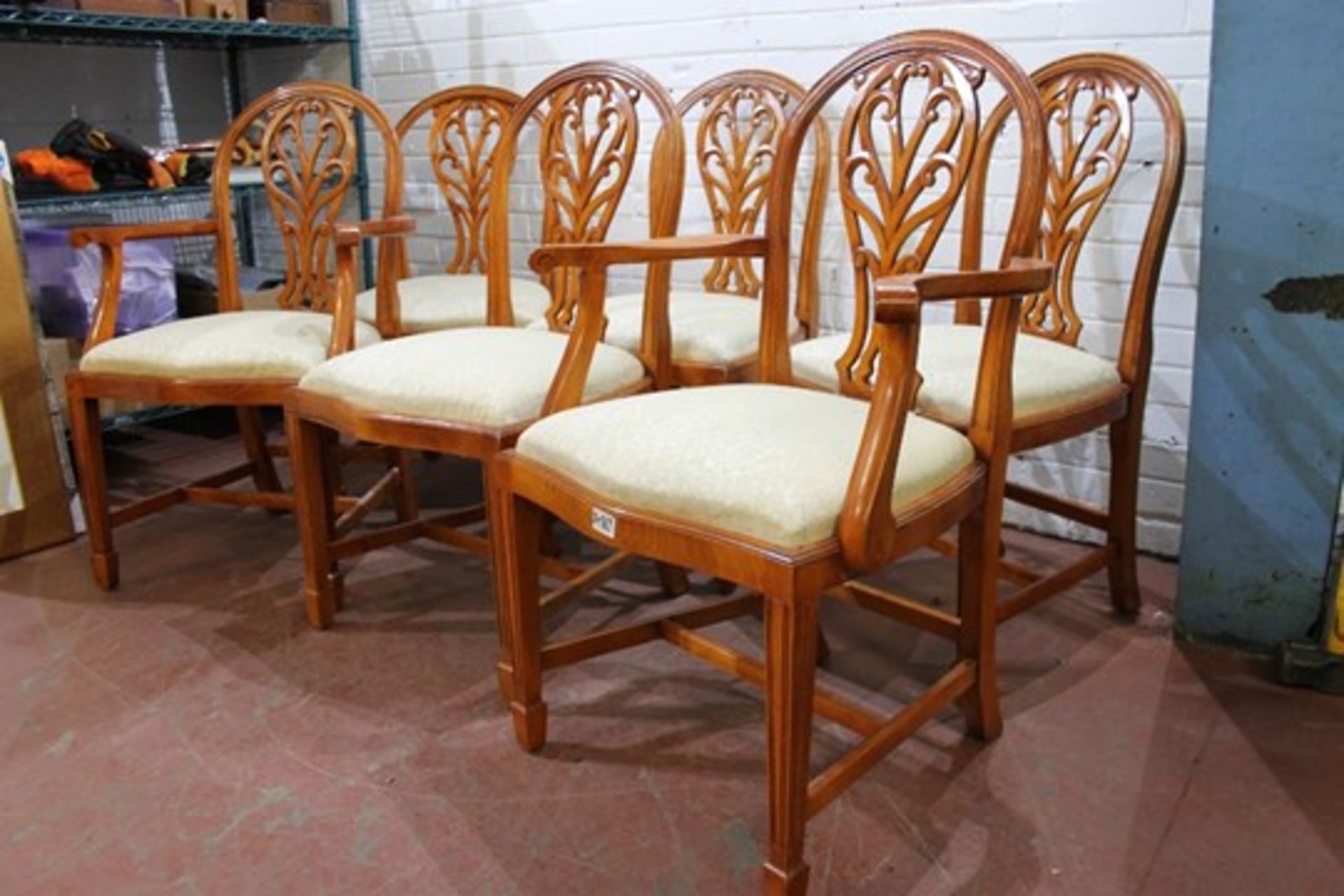 Six Domestic Dining Chairs – includes 2 Carvers – NO VAT