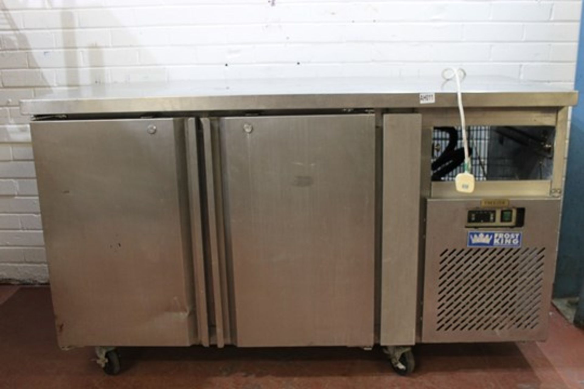 Frost King Stainless Steel 2 Door Bench Freezer – NO VAT Missing top panel – 1ph- as found -