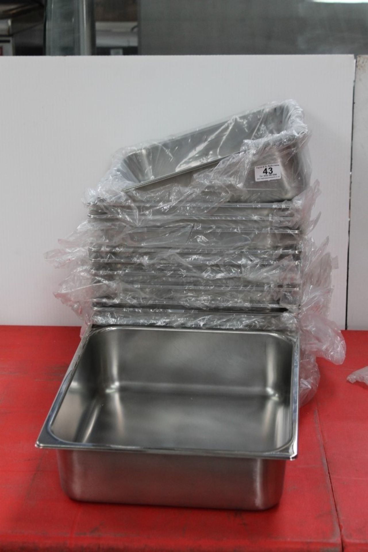 14 x 1/3 size 100mm deep pans -NO VAT - Image 2 of 3