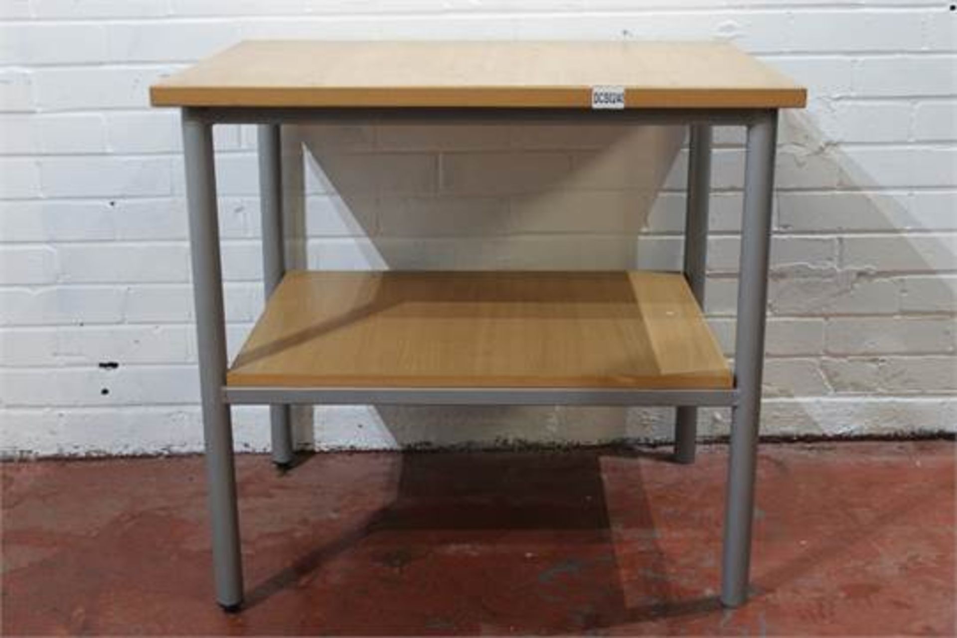 Small Table with metal legs wooden Top -NO VAT -W80cm x H72cm x D60cm - Image 2 of 2