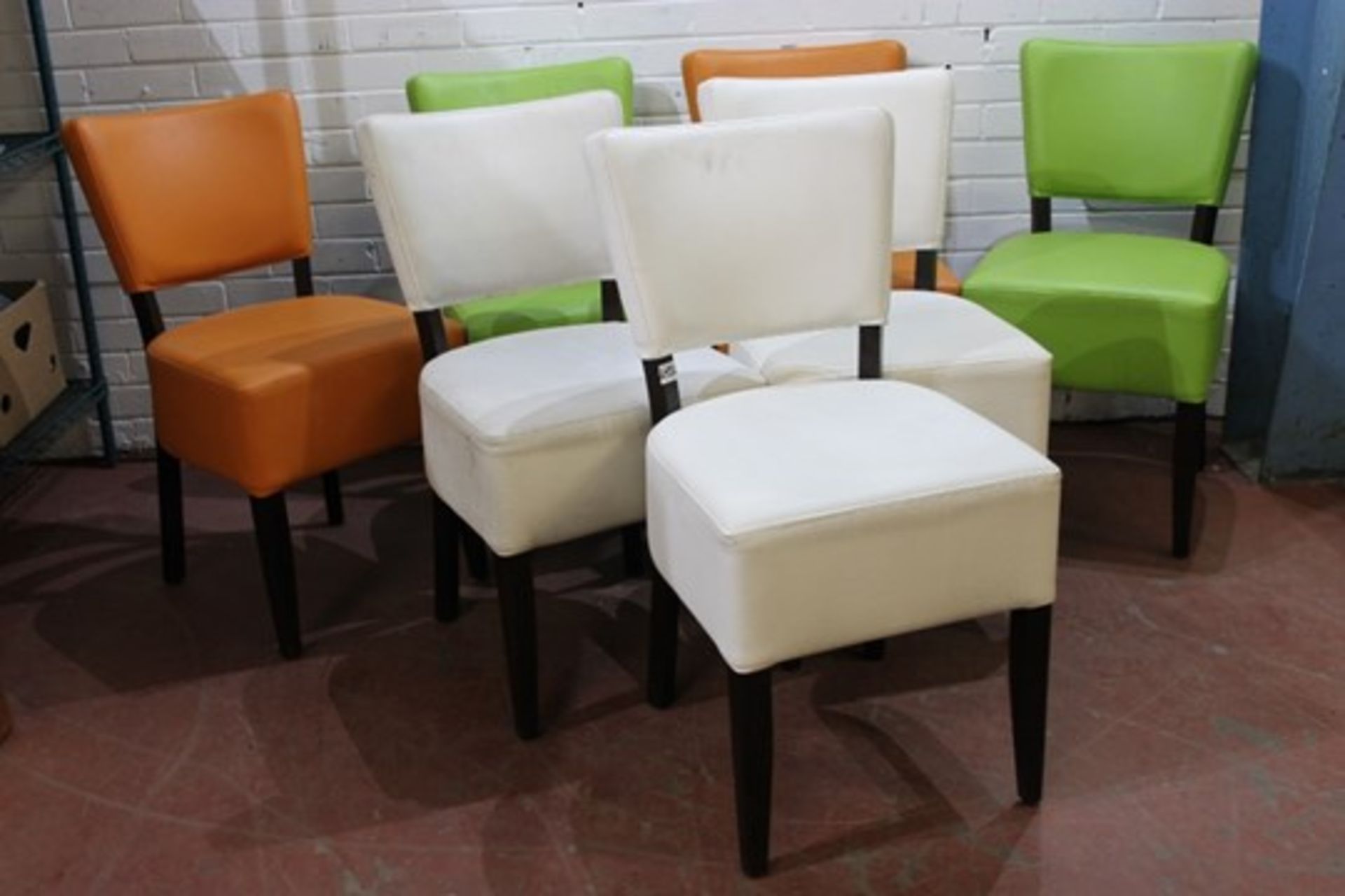 7 Faux Leather Dining Chairs – assorted – NO VAT