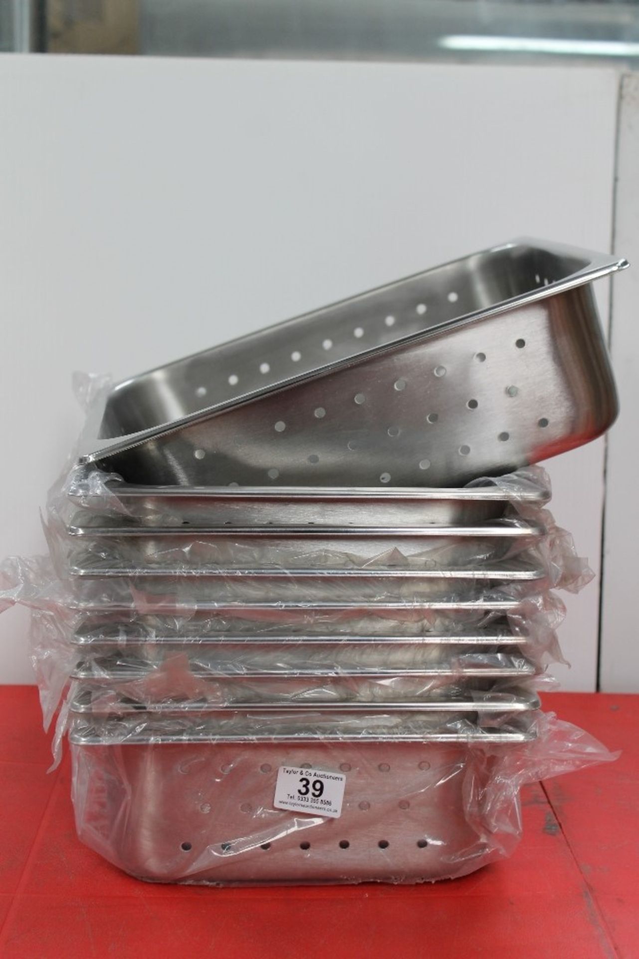 9 x 1/2 size 100mm perforated pans -NO VAT