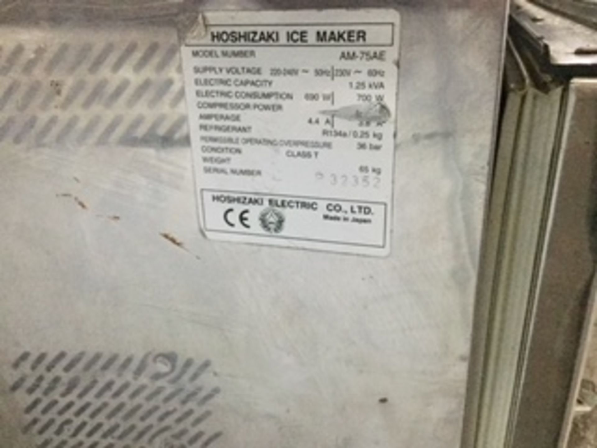 Hoshizaki am75 Ice Machine – NO VAT - Image 2 of 2