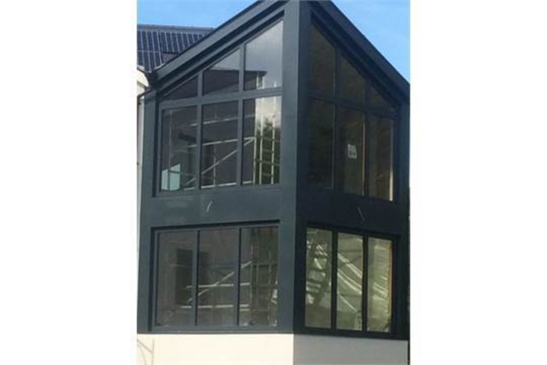 Unilux Triple Glazed Fixed Screens – NO VAT Inside-Pine clear finish – Outside – Aluminium RAL