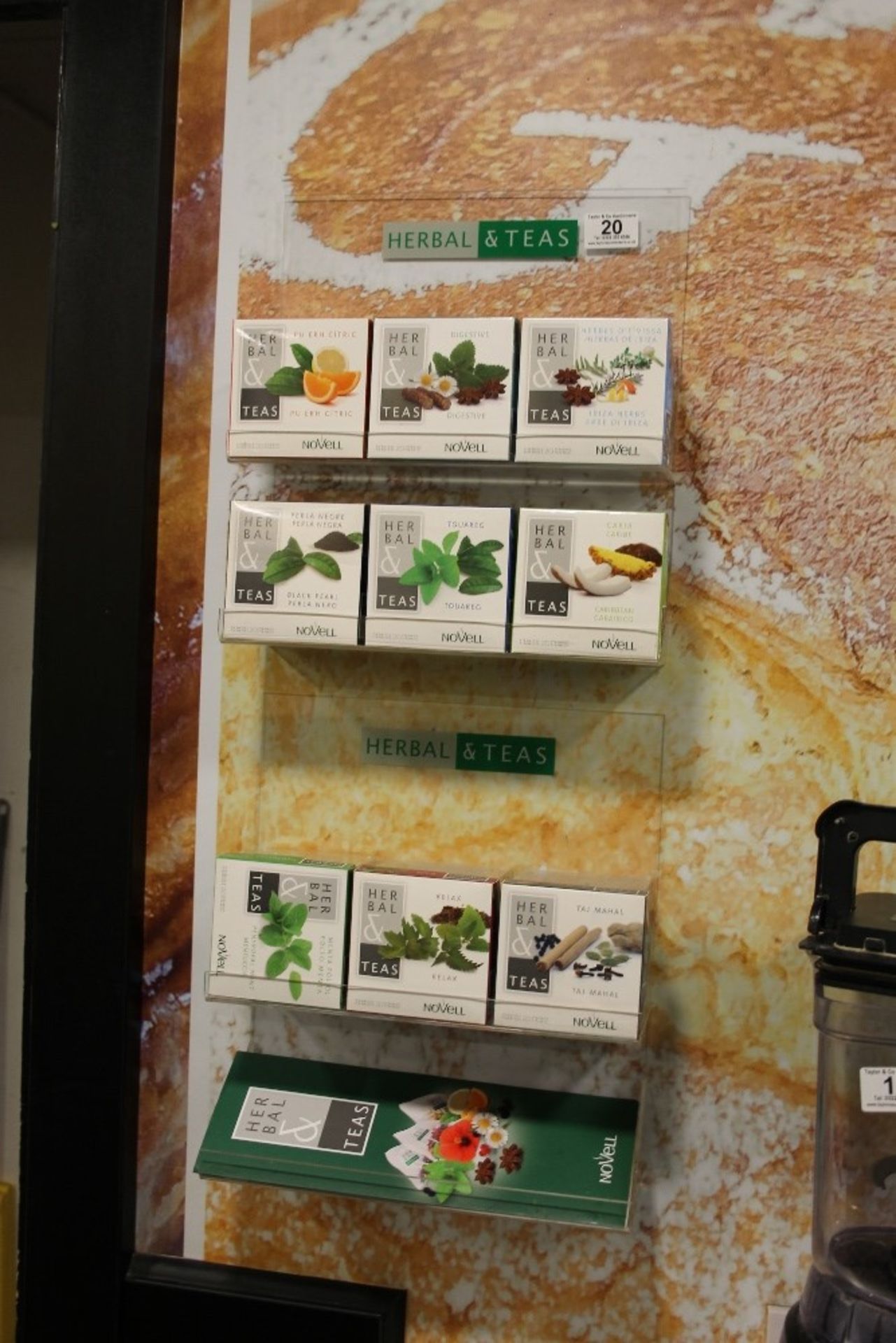 Tea Wall Display Unit – with some Tea stock