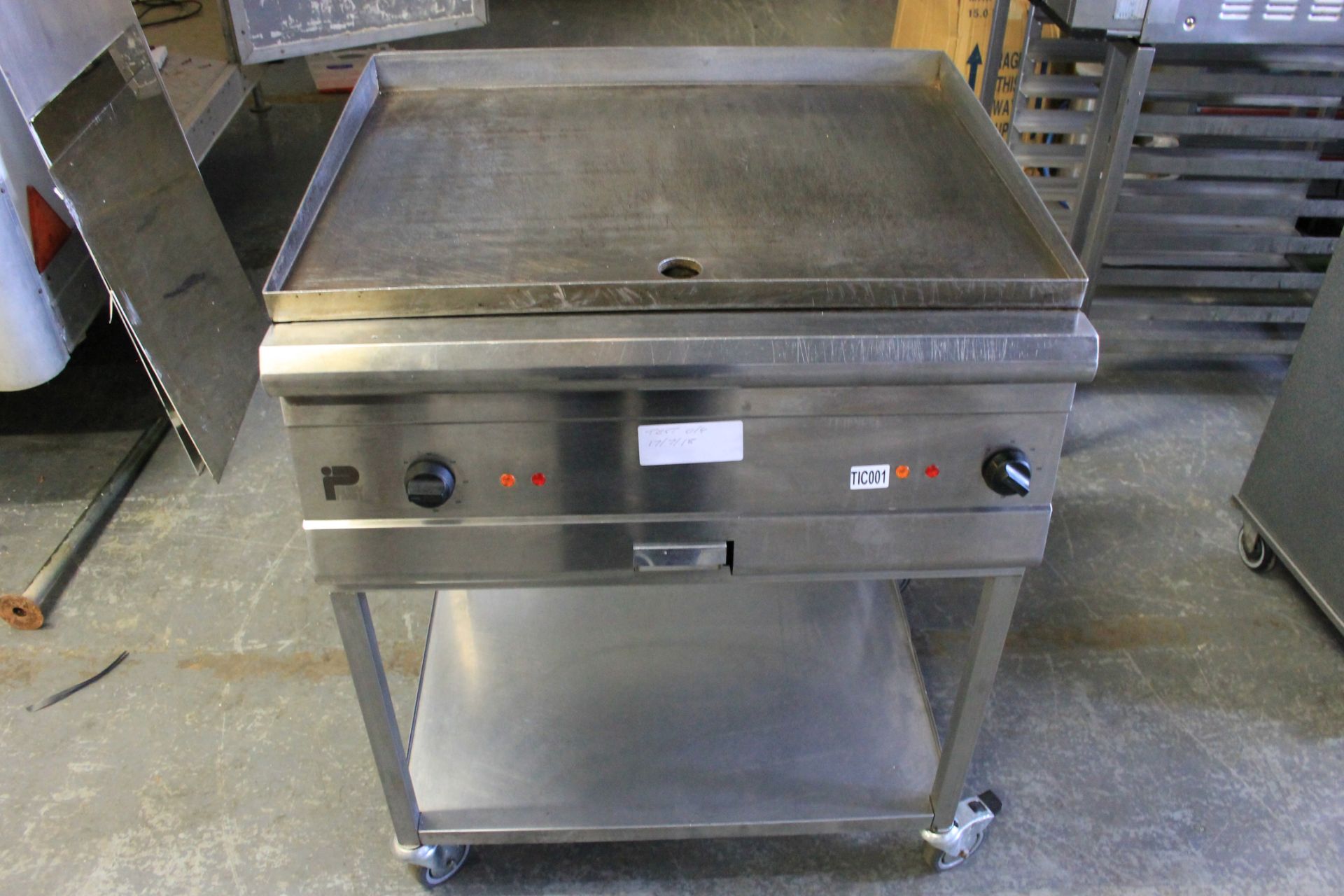 Parry Electric Griddle / Hot Plate PG7 - on Mobile Stand with Under Shelf -1ph