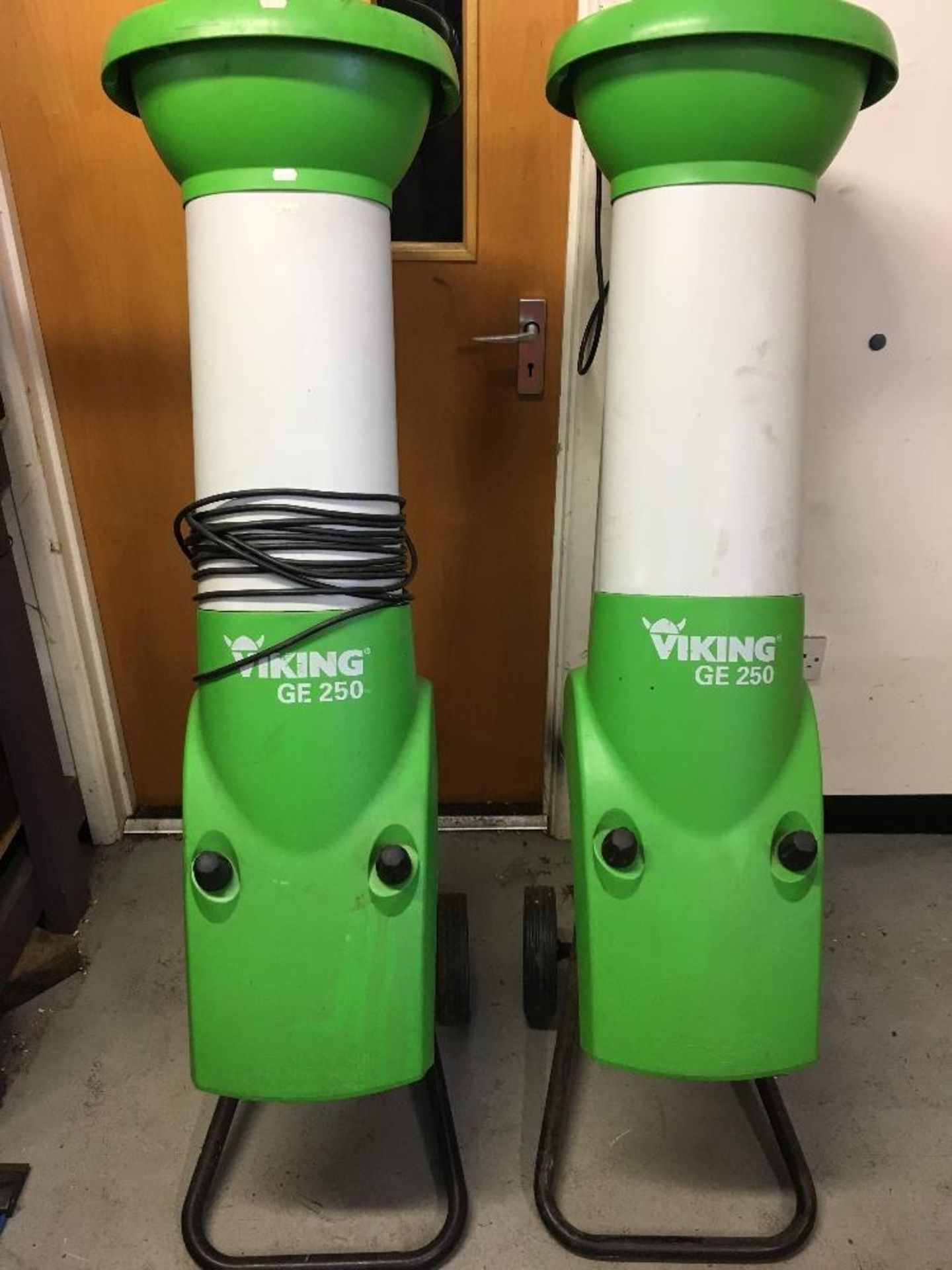 2 Shredders Viking GE 250- One working – One NOT working  Buyer to collect from Worcestershire