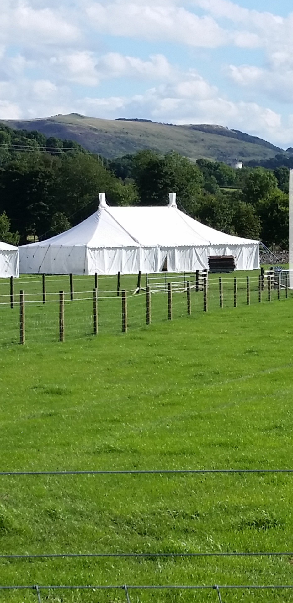 Traditional Marquee by Weatherill Bros – 40ft x 100ft – PVC Roof & WallsAluminium King Poles