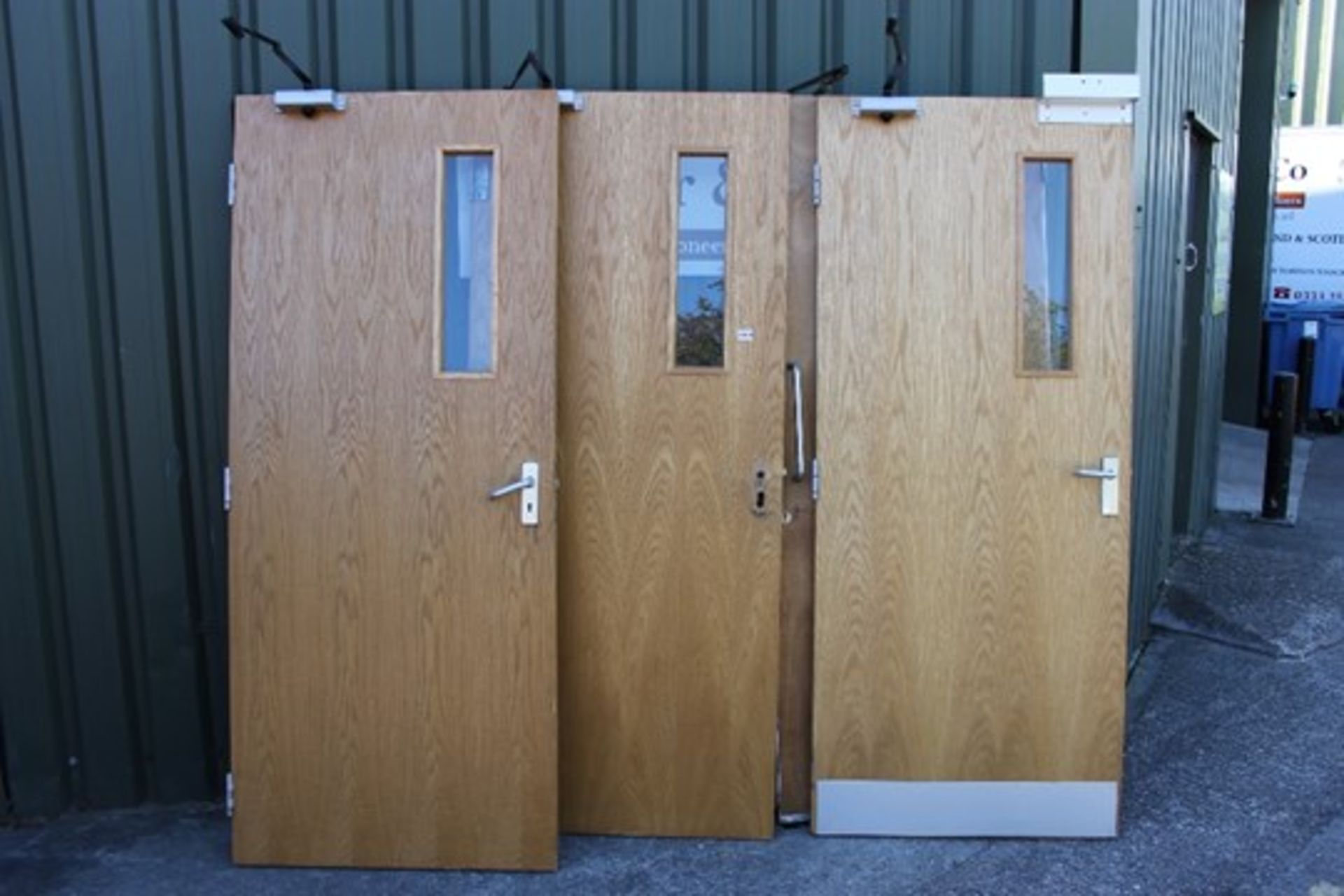 Job Lot of Wooden Fire Doors – some missing handles