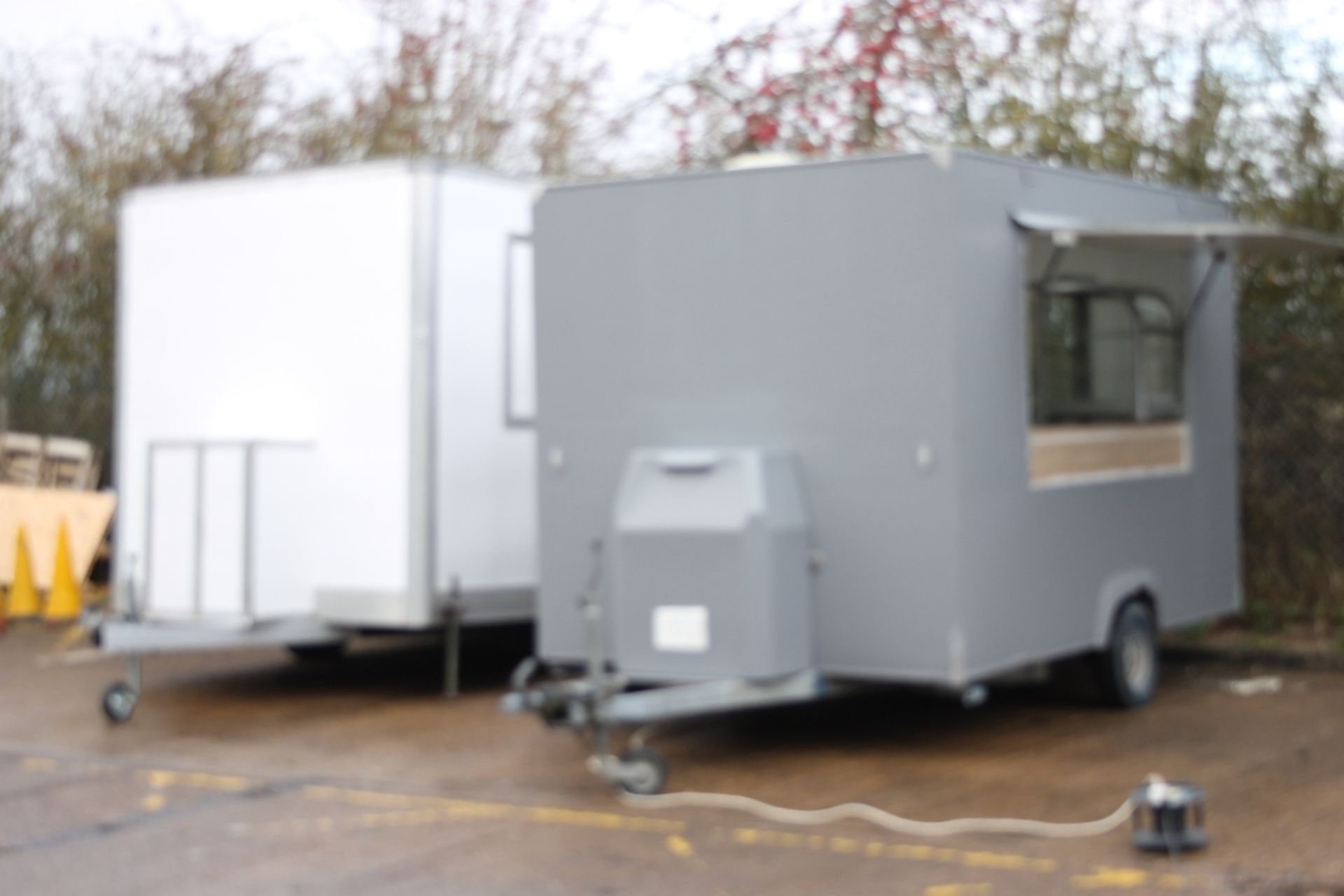 Catering Trailer 10”x 6” – completely refurbished – Grey Finish Fitted out for Coffee, Sandwiches &