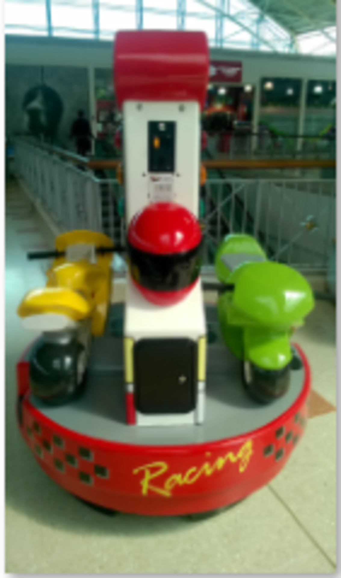 K R Racer Carousel Child Ride -sold as seen – Not Tested ONLY 12% BUYERS PREMIUM ON THIS ITEM