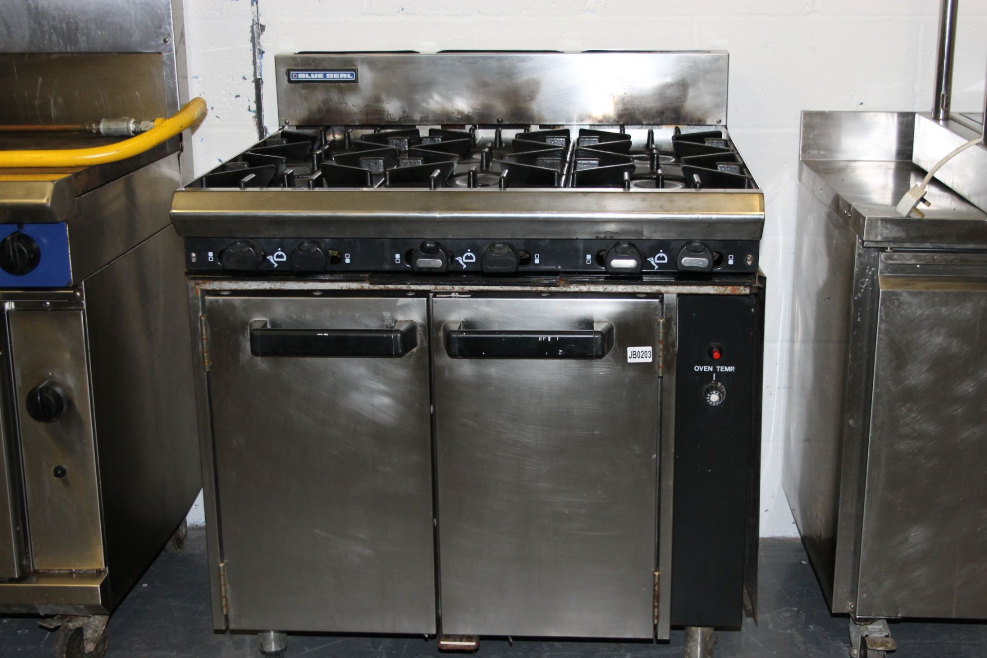Blue Seal 6 Burner Gas Cooker and Double Oven