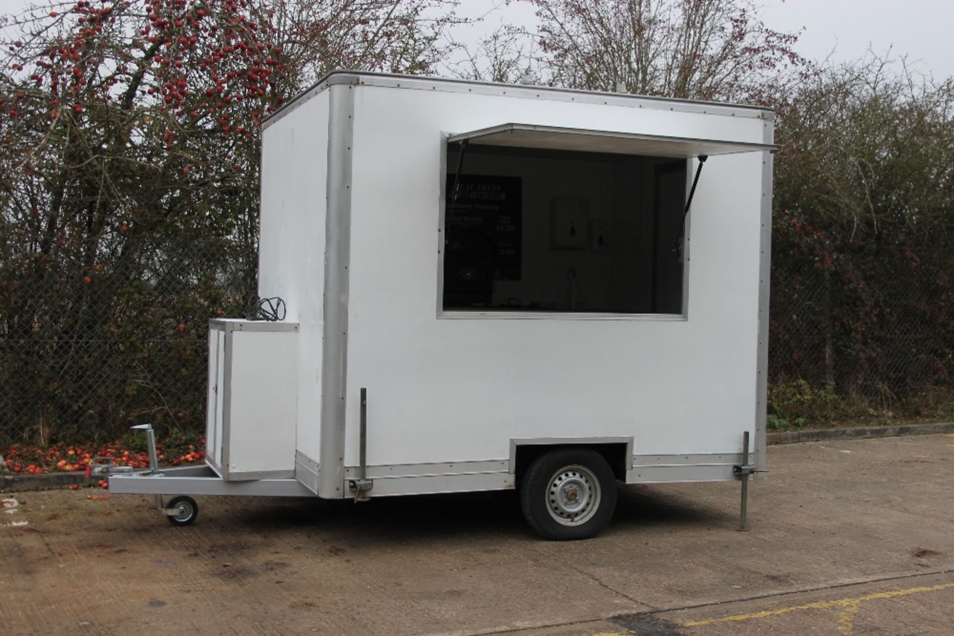 Catering Trailer 9” x 7” – White - completely refurbished Fitted out for Jacket Potatoes Soup &