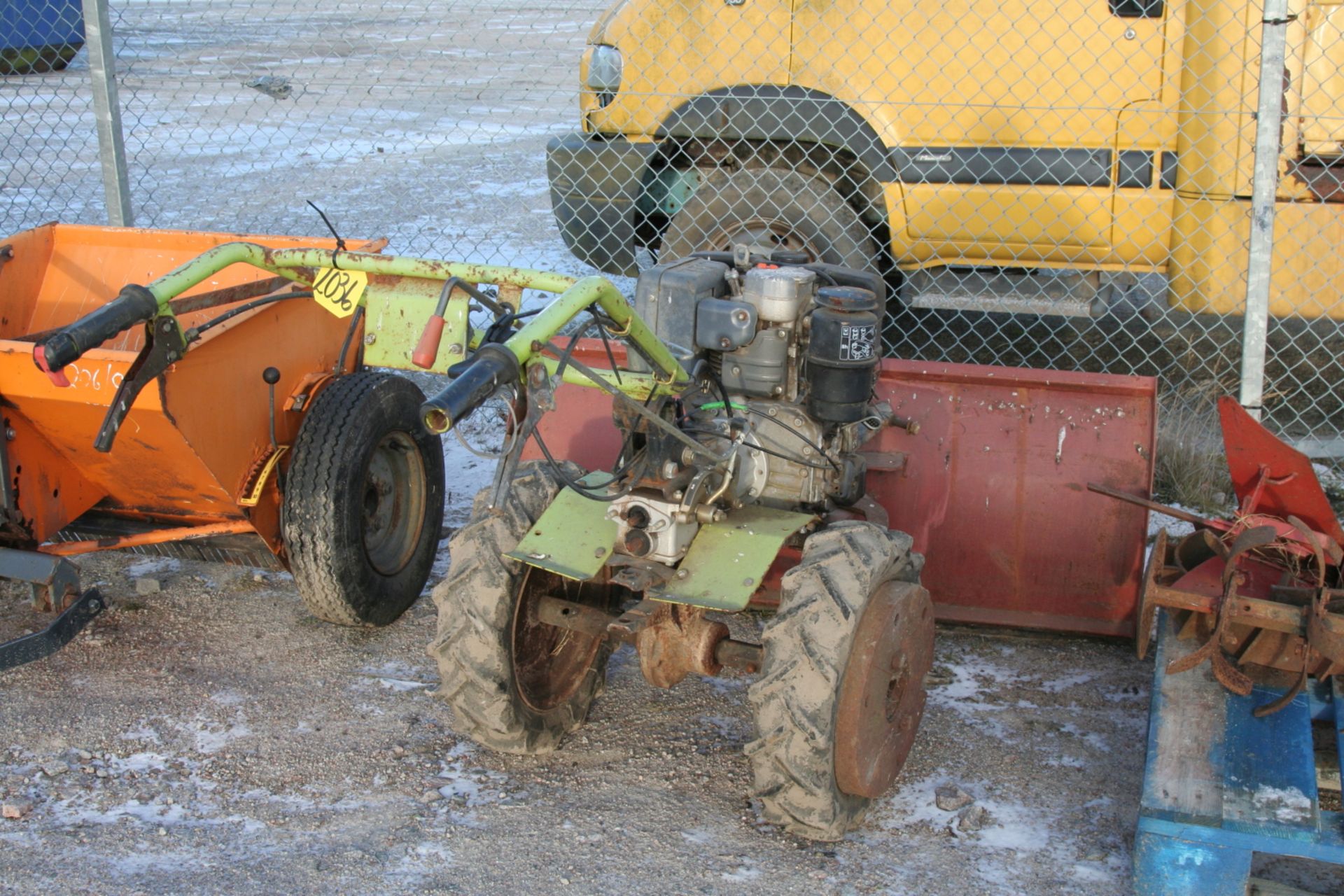 GRILLO SNOW PLOUGH C/W ROTOVATOR & ATTACHMENTS