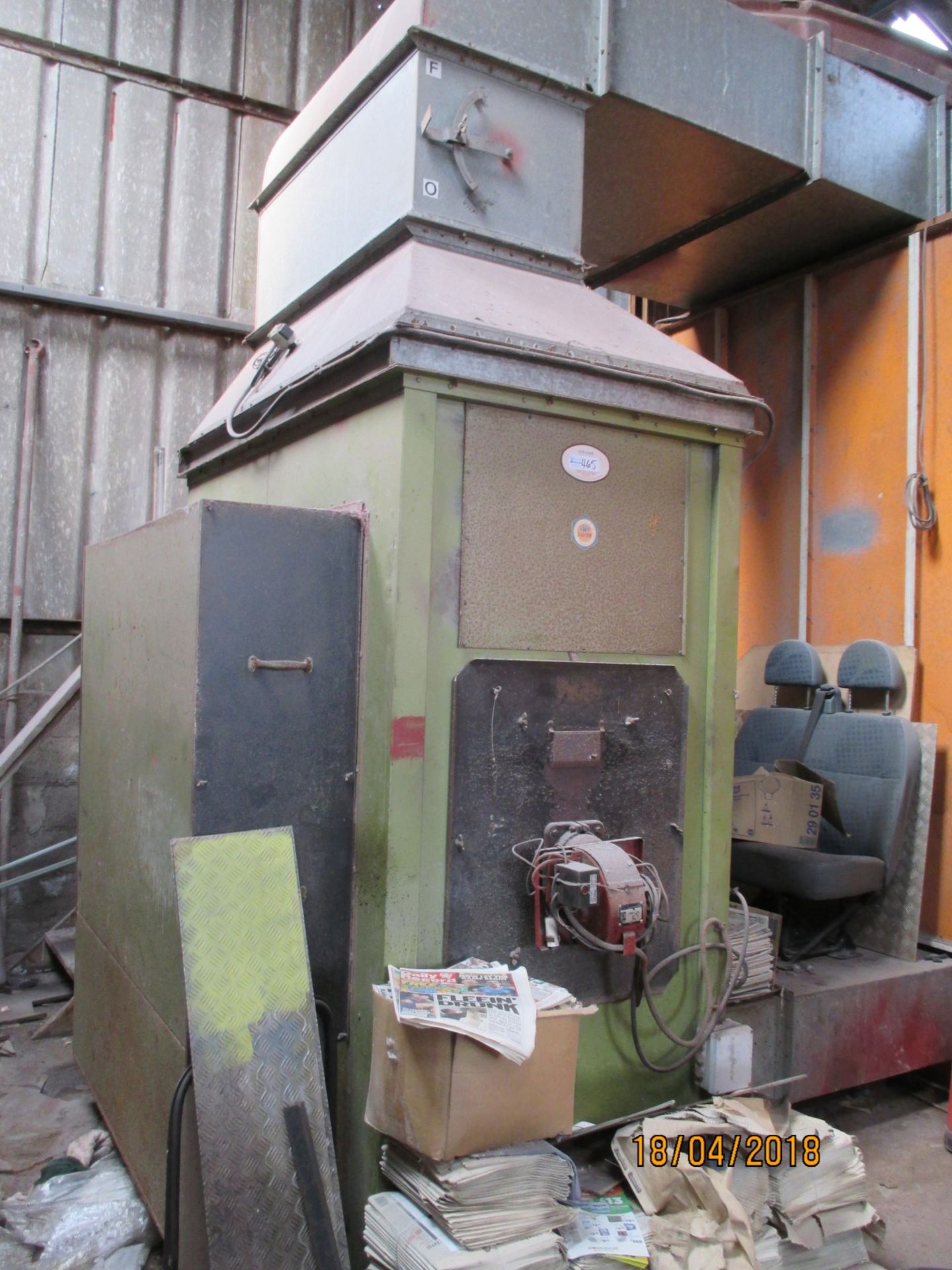 1 No. Large Volcan Paint Spray Booth cw Volcan Burner Drying Unit And Extractor Unit - Image 2 of 5