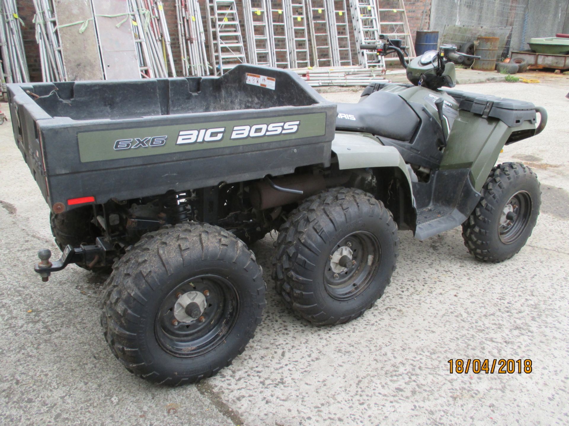 1 No. Polaris Sportsman Twin 800 EFI 6x4 Big Boss ATV cw Electric Winch - Image 4 of 4