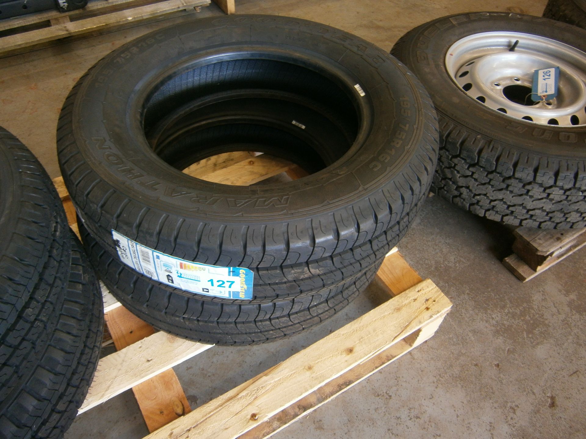 2 No. Goodyear 195/75/R16C Tyres