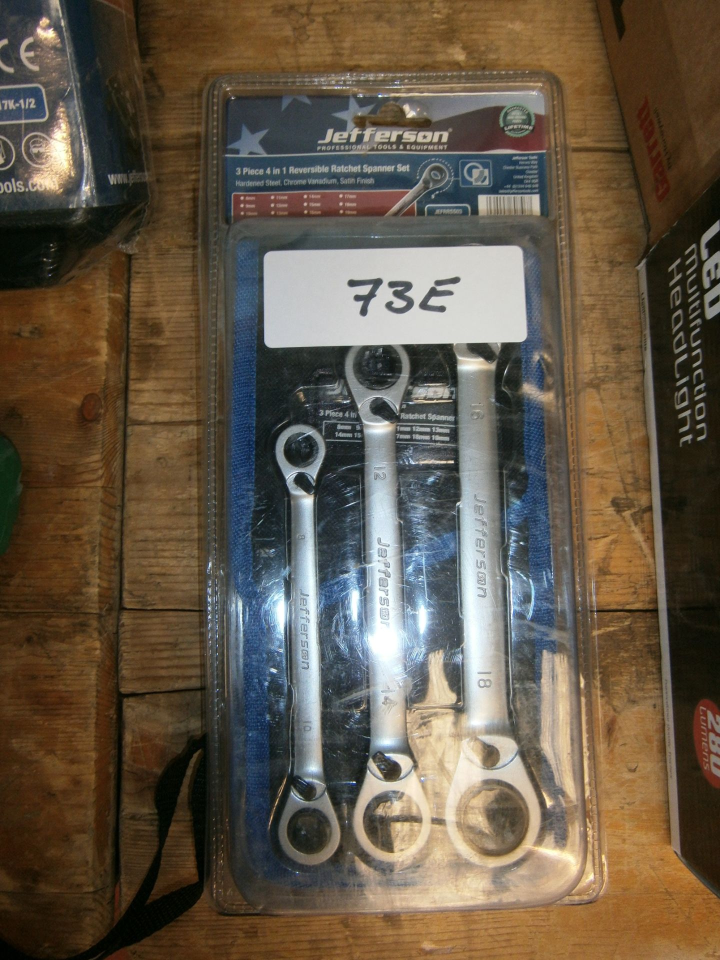 Jefferson 3 Piece 4in1 Reversible Ratchet Spanner Set