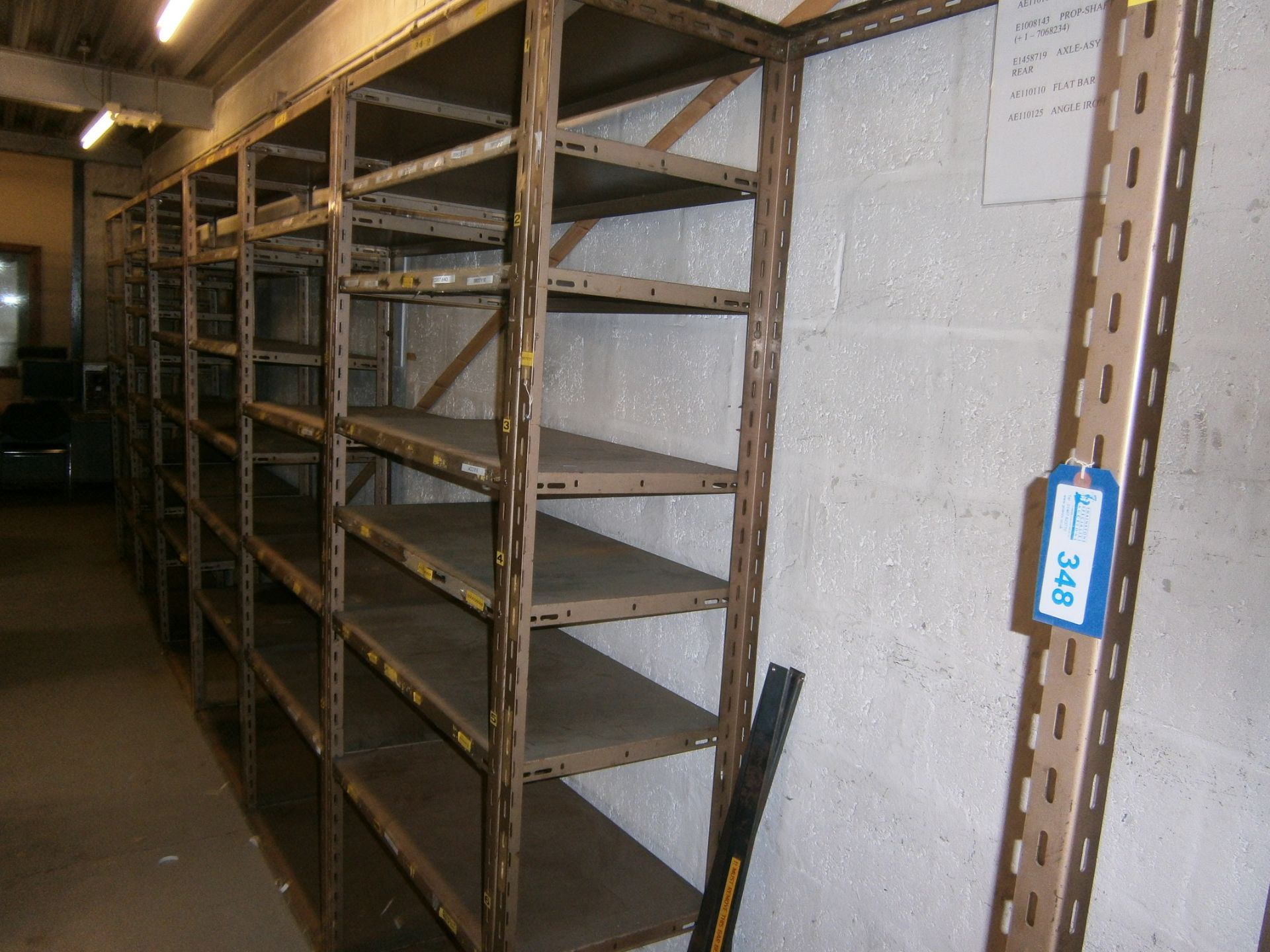 8 No. Bays Bronze Coloured Dexion Shelving