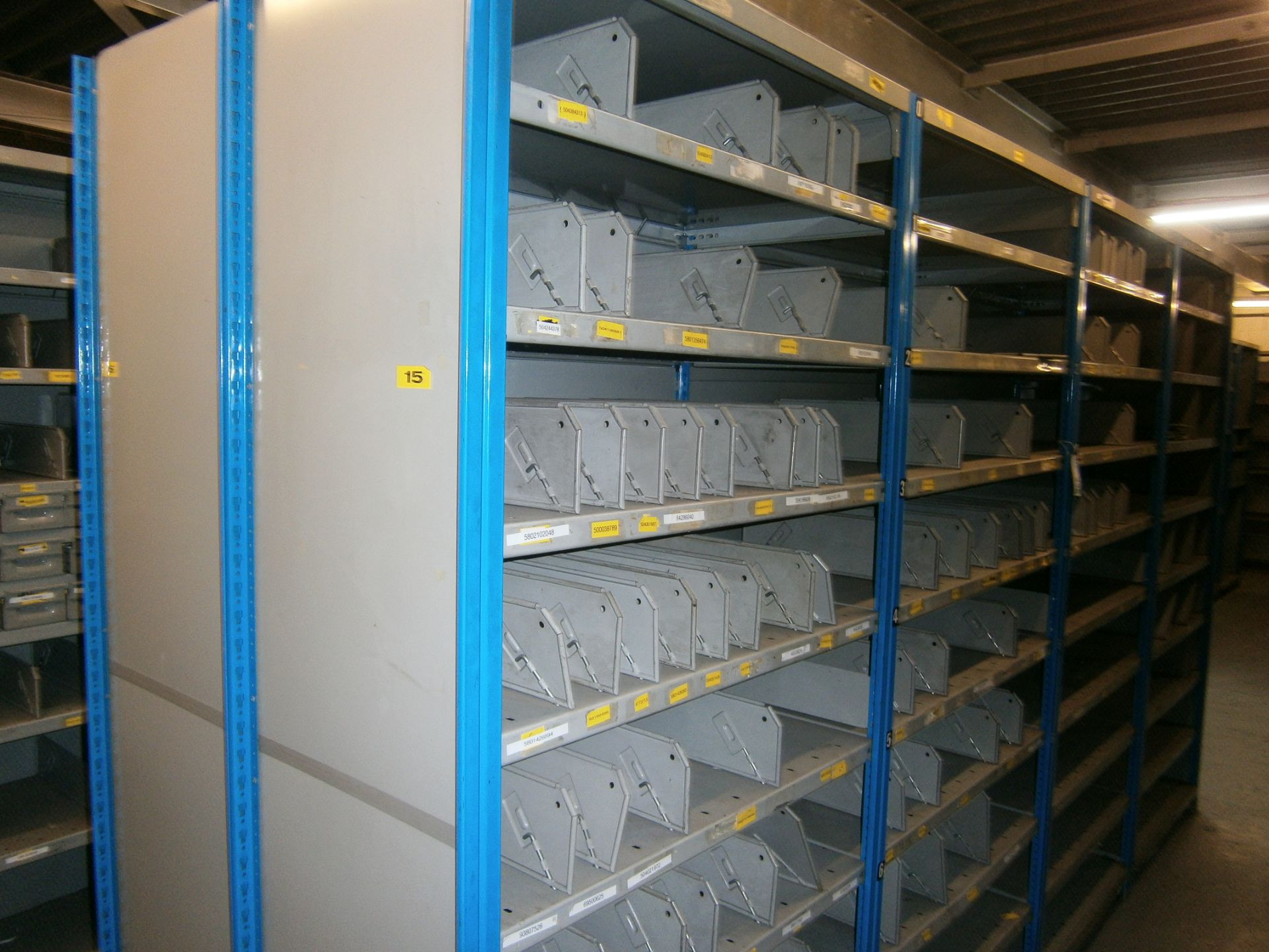 8 No. Bays Blue And Grey Workshop Shelving